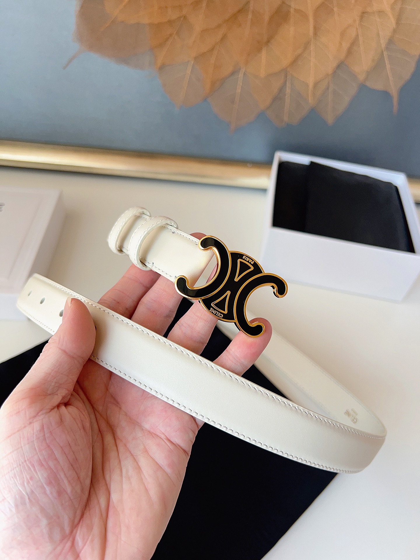 Celine Female Basic Belt Gold M-l