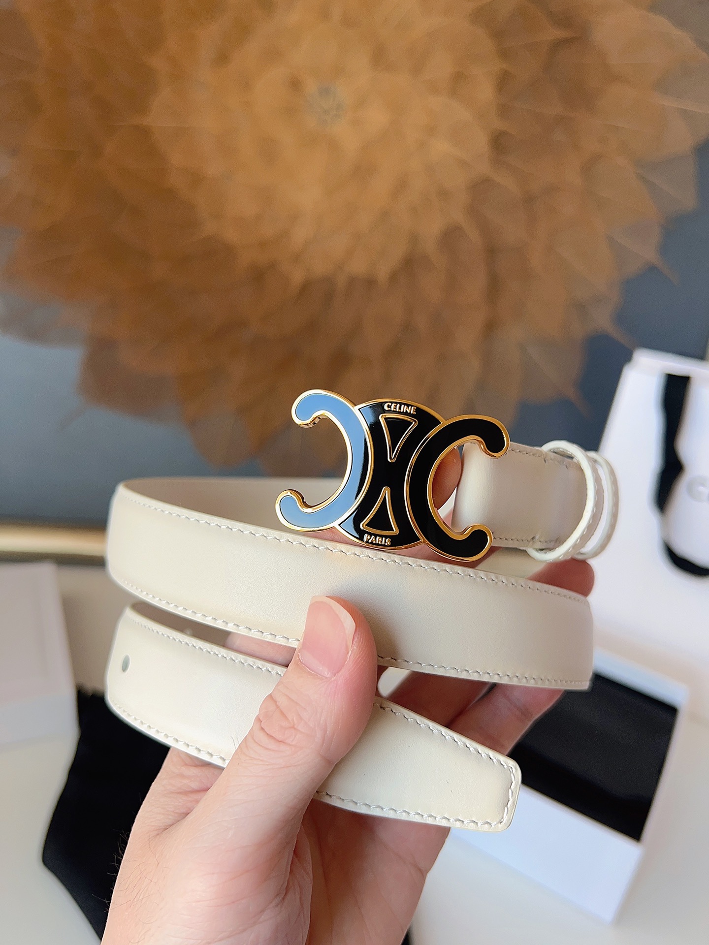 Celine Female Basic Belt Gold M-l