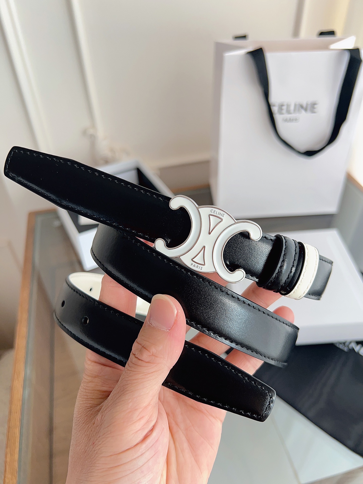 Celine Female Basic Belt Gold M-l