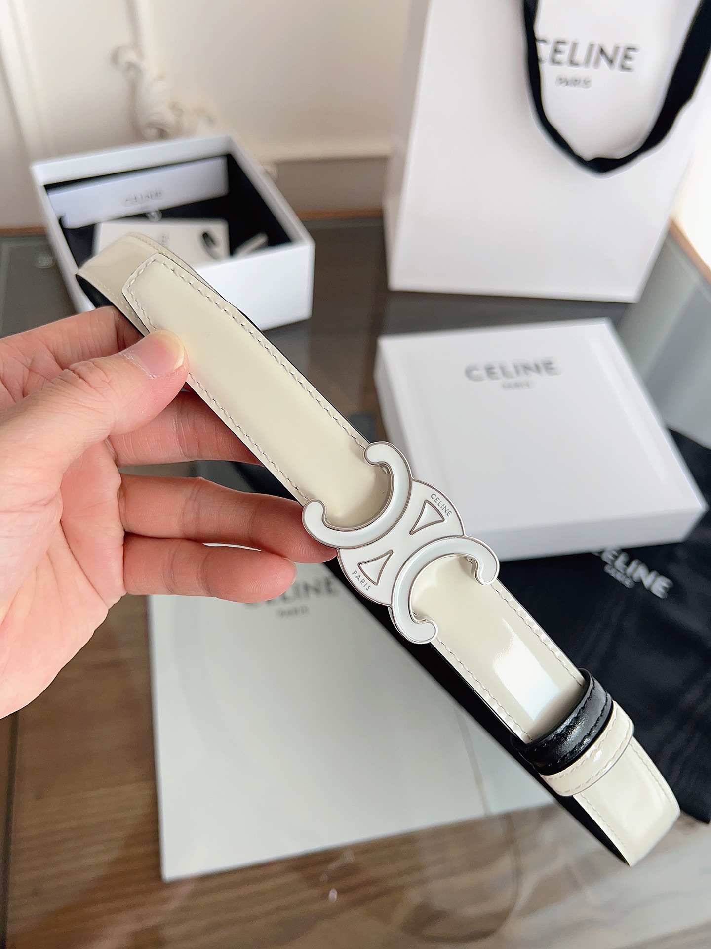 Celine Female Basic Belt Gold M-l