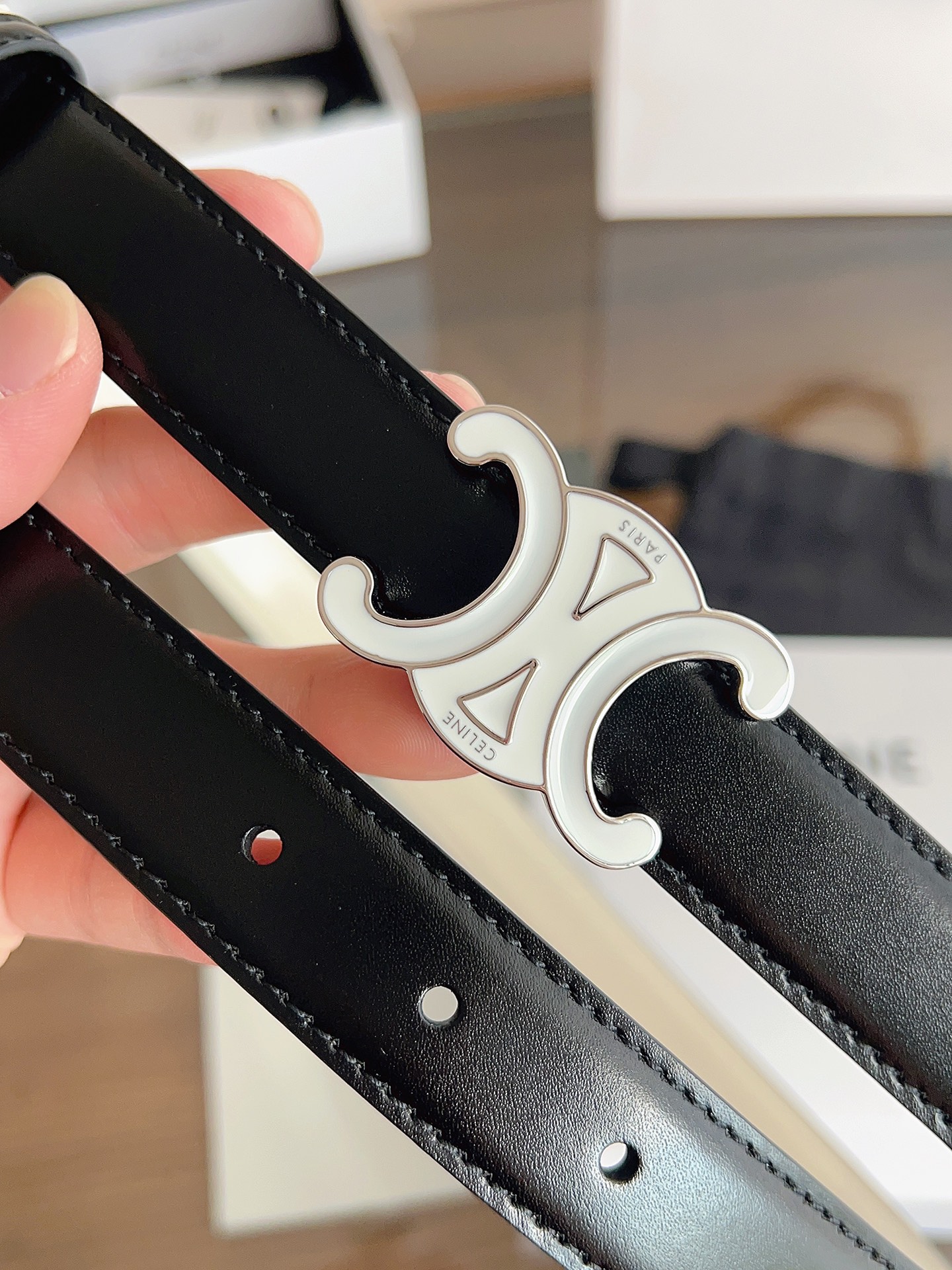 Celine Female Basic Belt Gold M-l