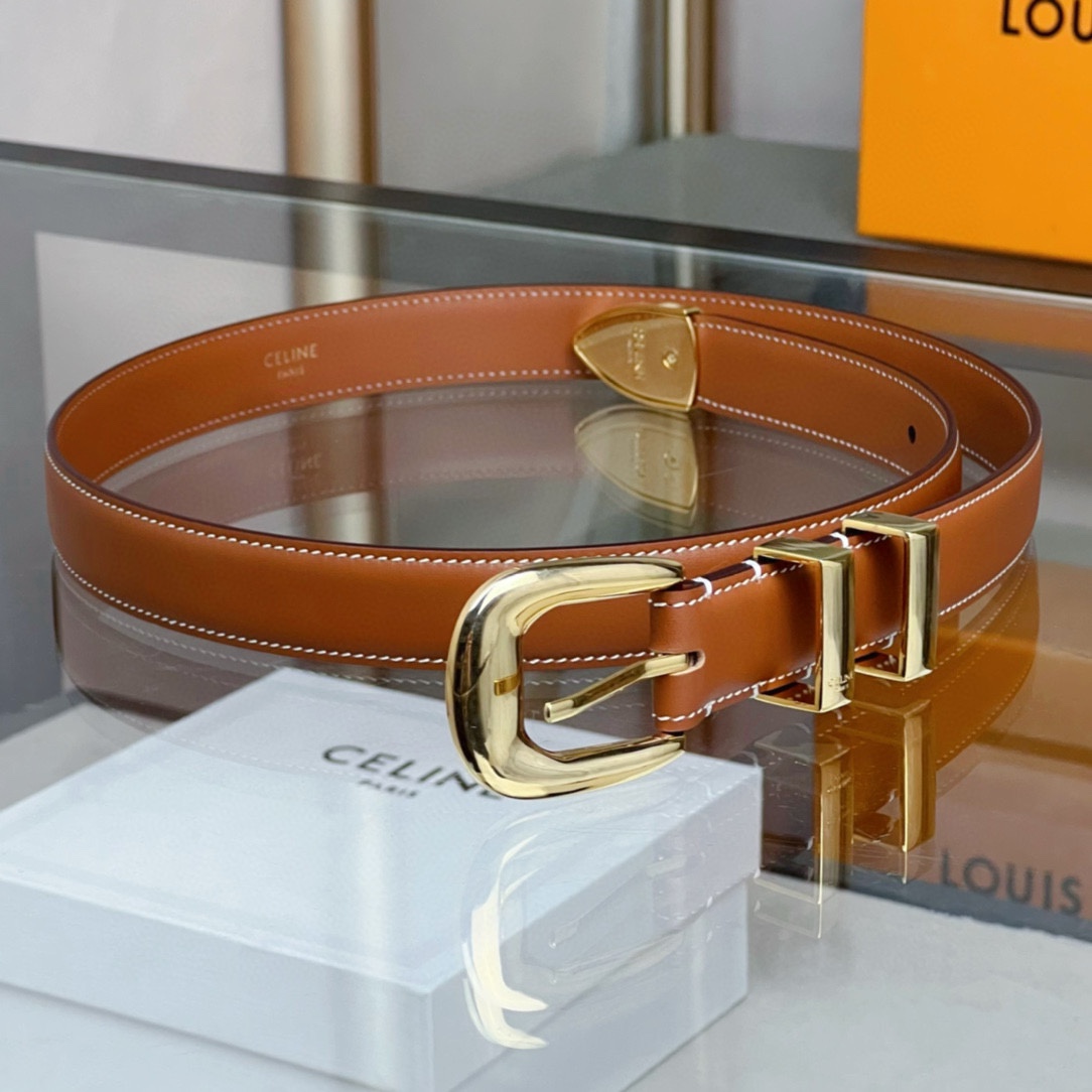 Celine Female Leather Belt Cow Leather 13514-m-l