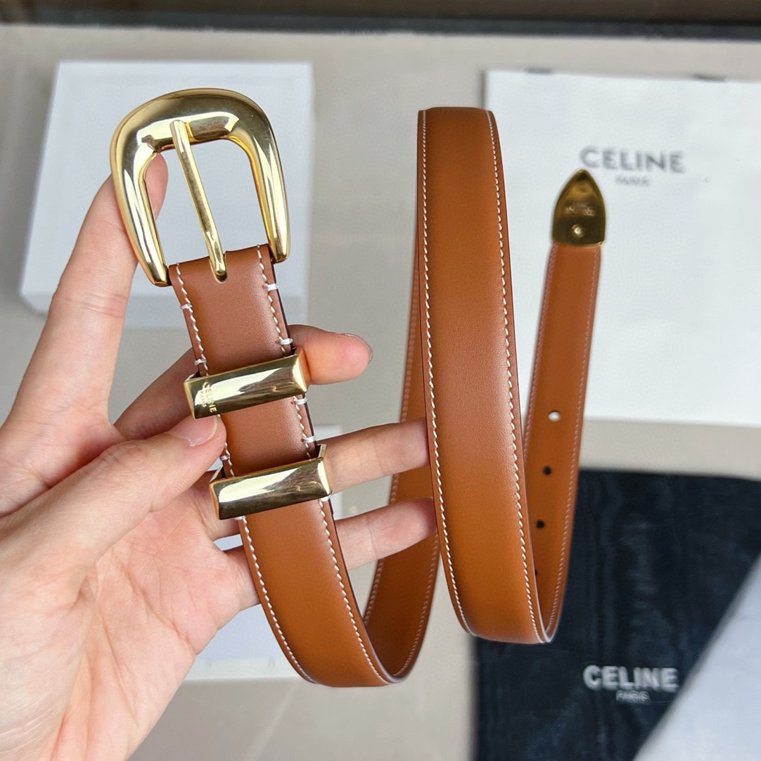 Celine Female Leather Belt Cow Leather 13514-m-l