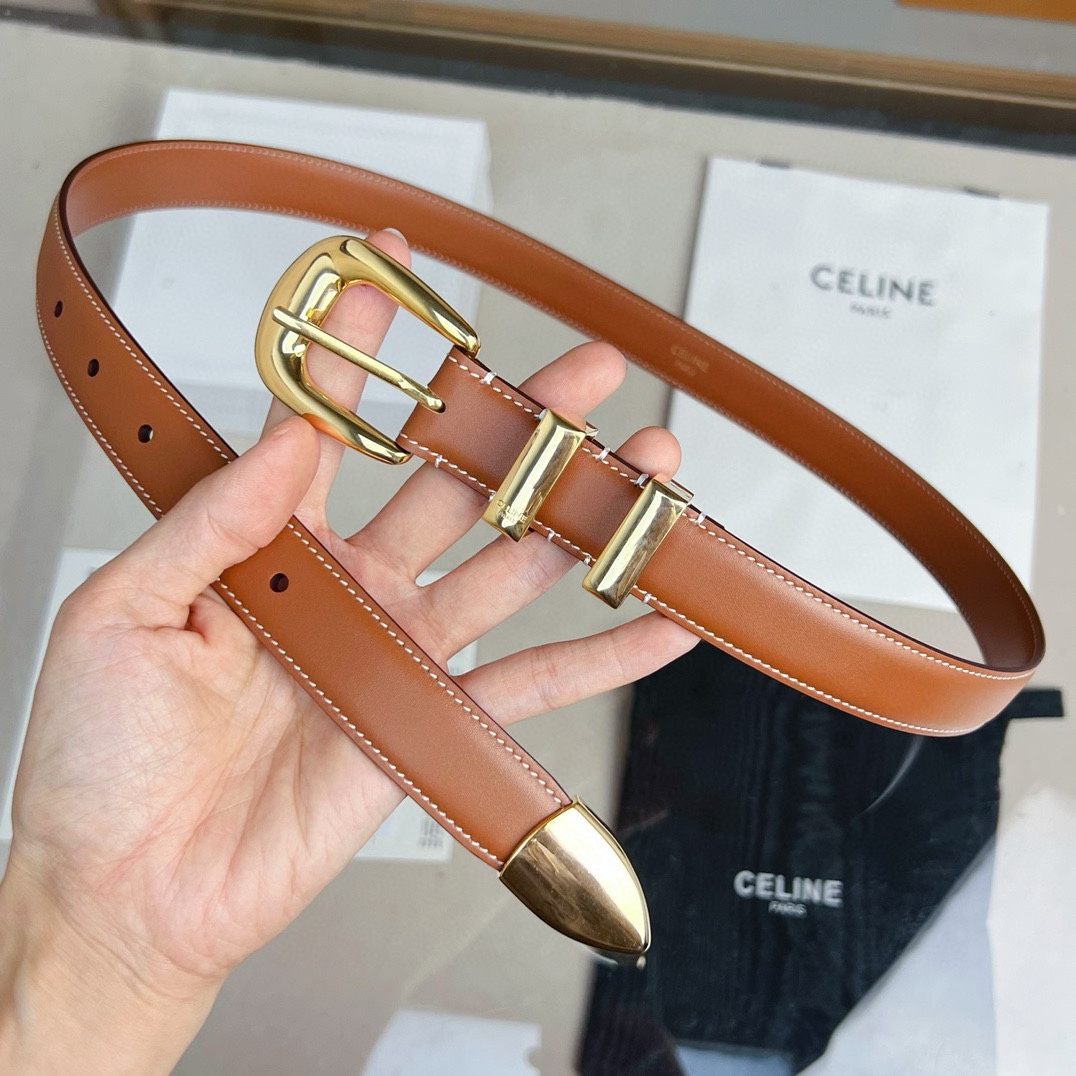 Celine Female Leather Belt Cow Leather 13514-m-l