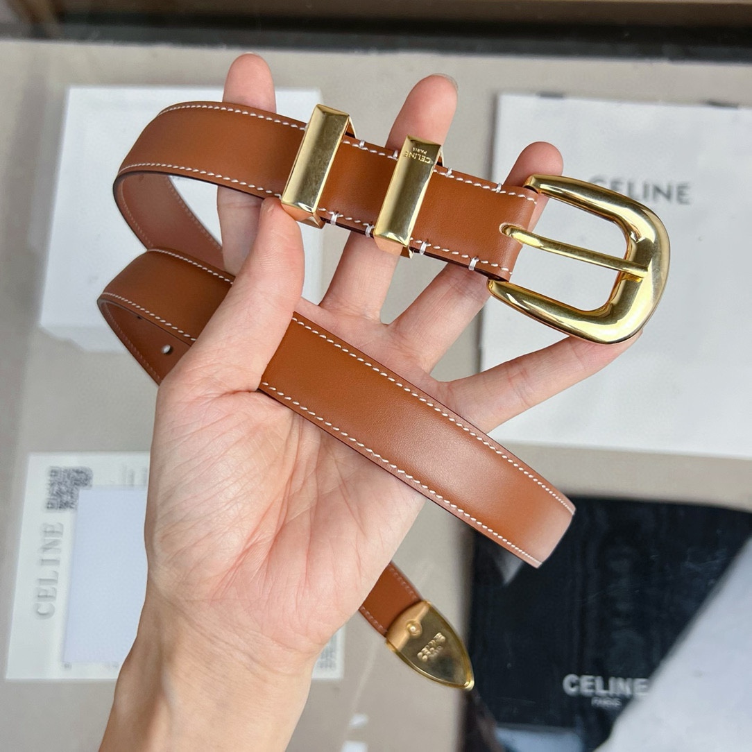 Celine Female Leather Belt Cow Leather 13514-m-l