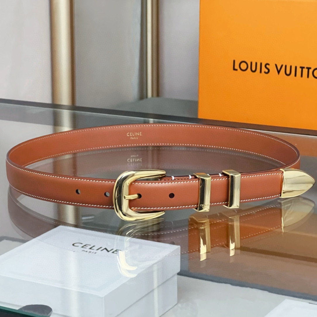 Celine Female Leather Belt Cow Leather 13514-m-l