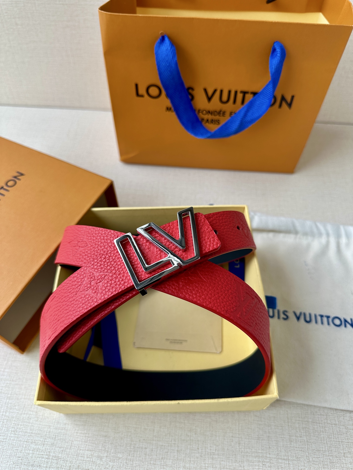 Louis Vuitton Female Leather Belt Top Grain Leather 13514-m-l