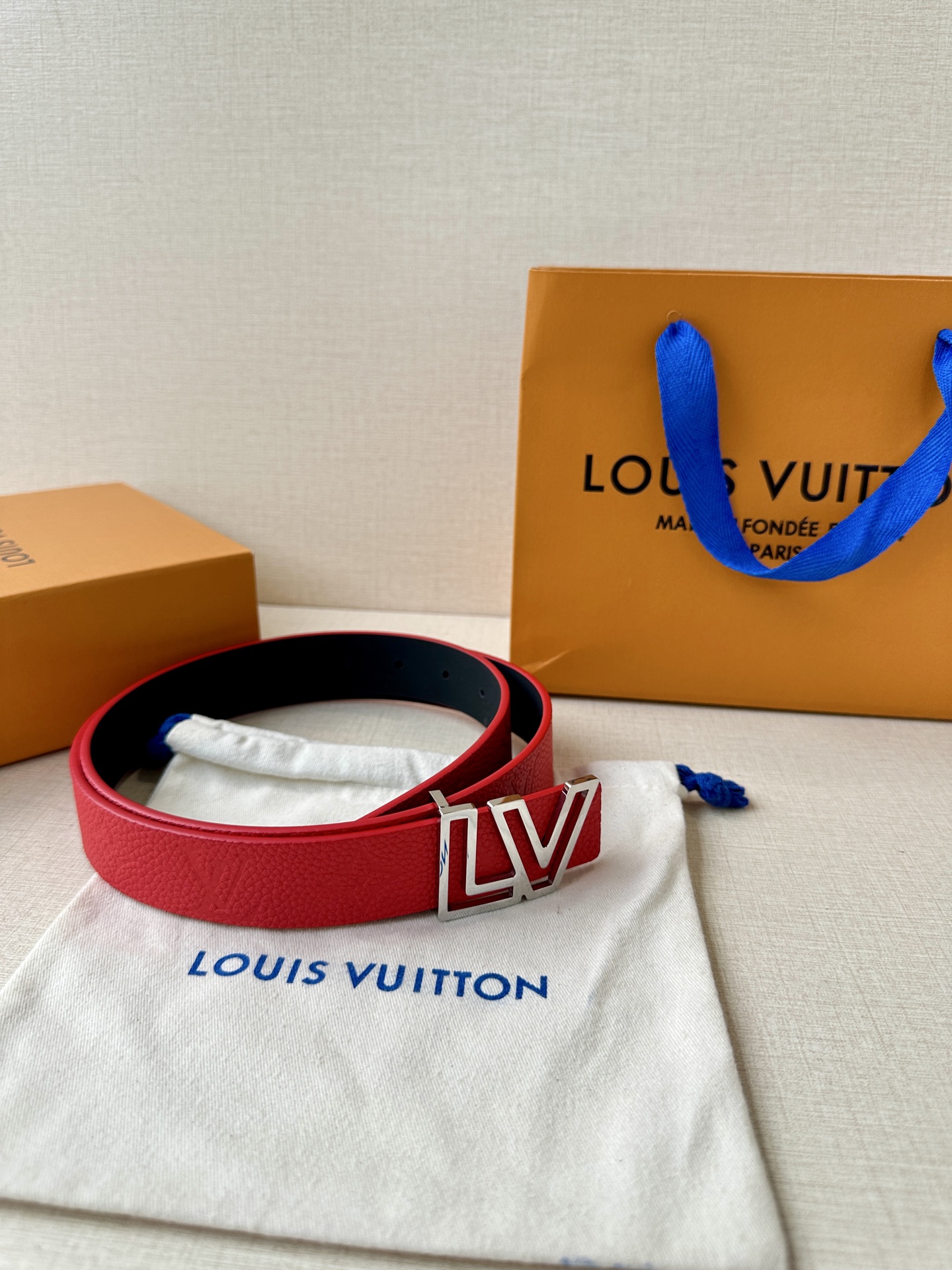 Louis Vuitton Female Leather Belt Top Grain Leather 13514-m-l