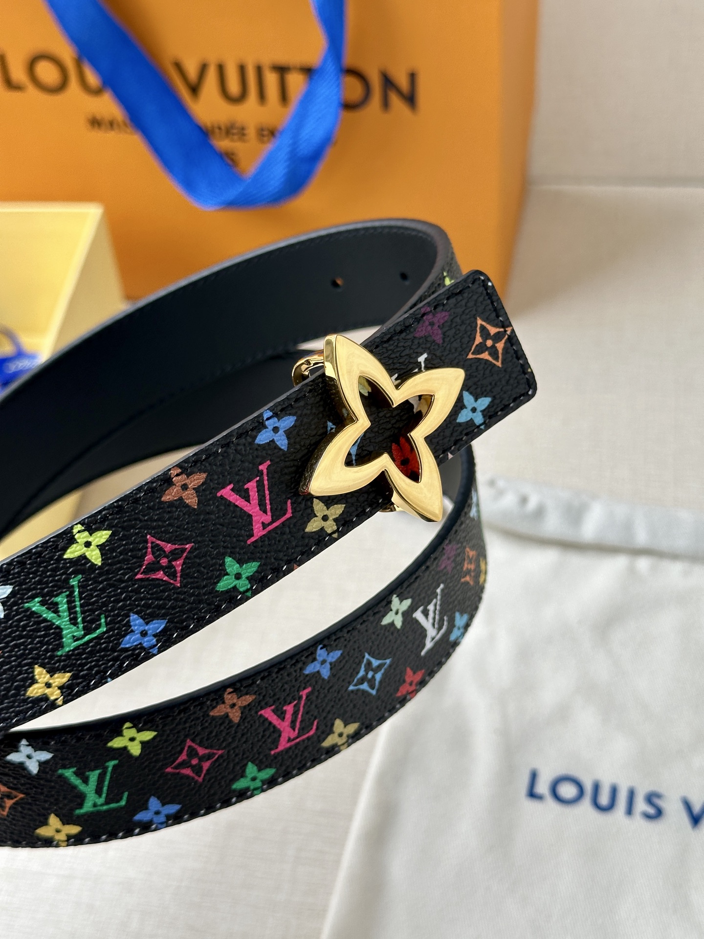 Louis Vuitton Female Leather Belt Top Grain Leather 13514-m-l