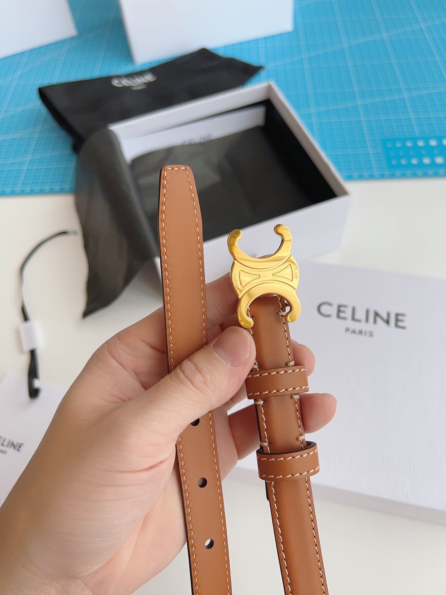 Celine Female Basic Belt Brown M-l