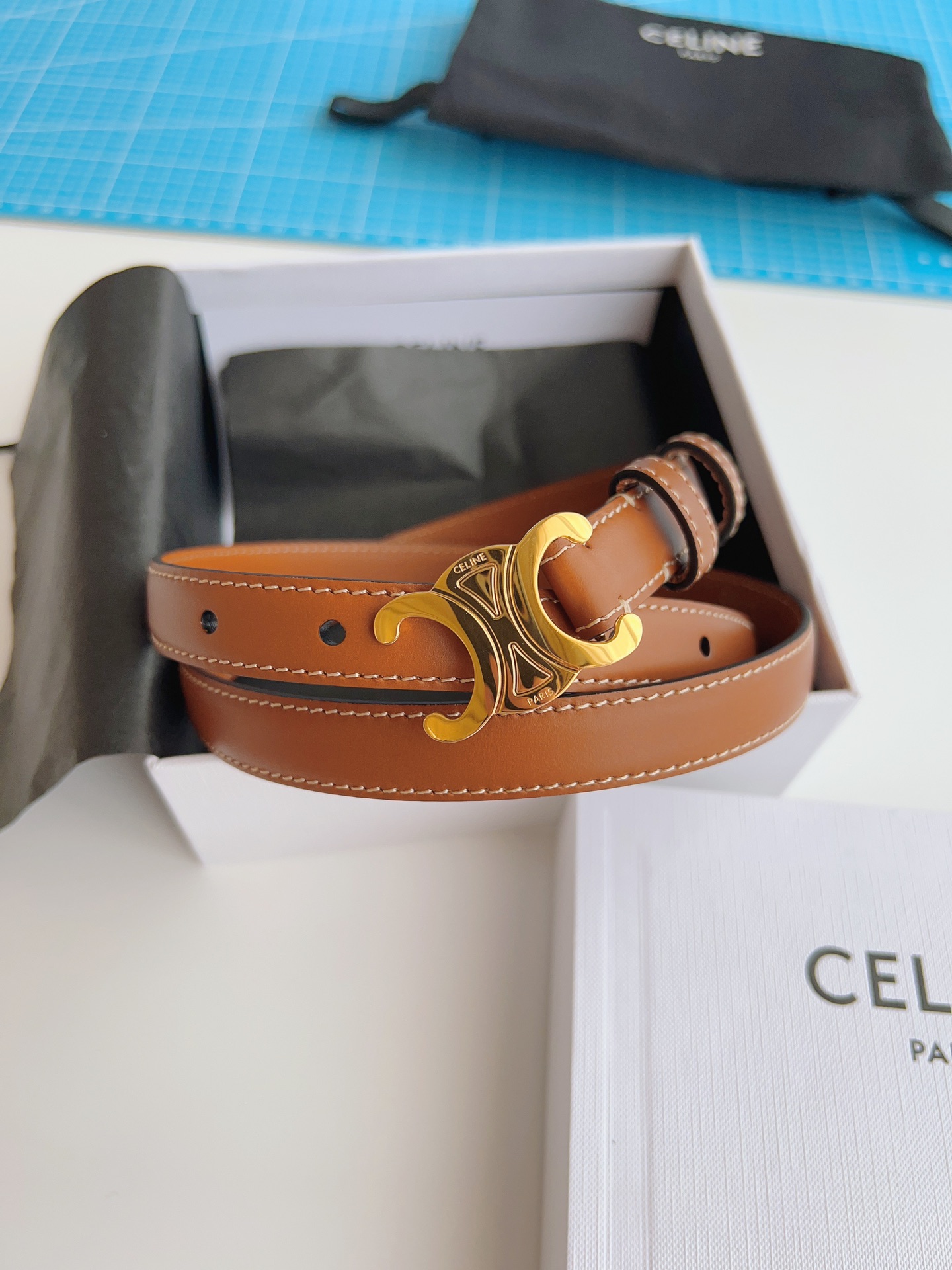 Celine Female Basic Belt Brown M-l