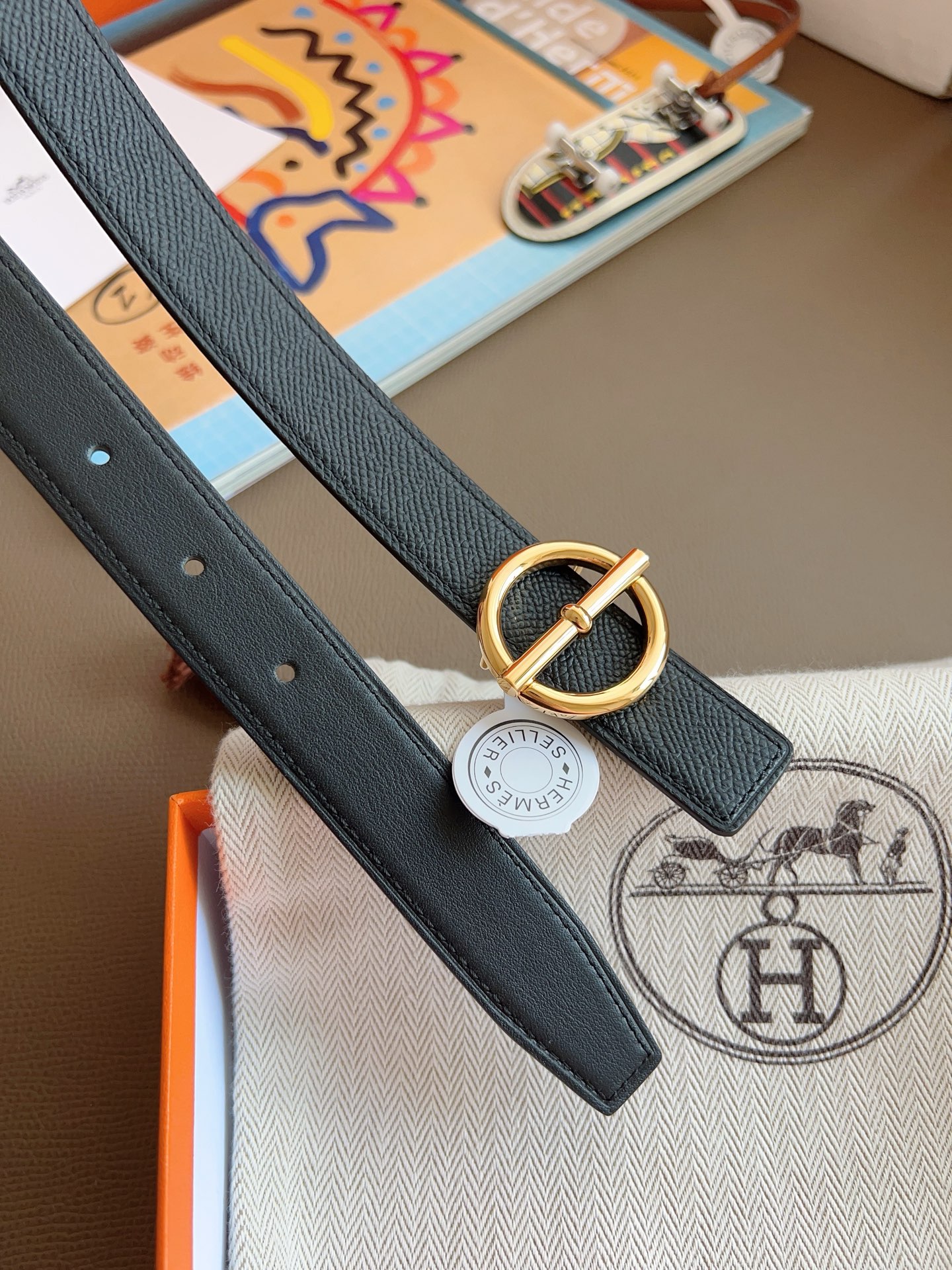 Hermès Female Basic Belt Black 13514-s-m