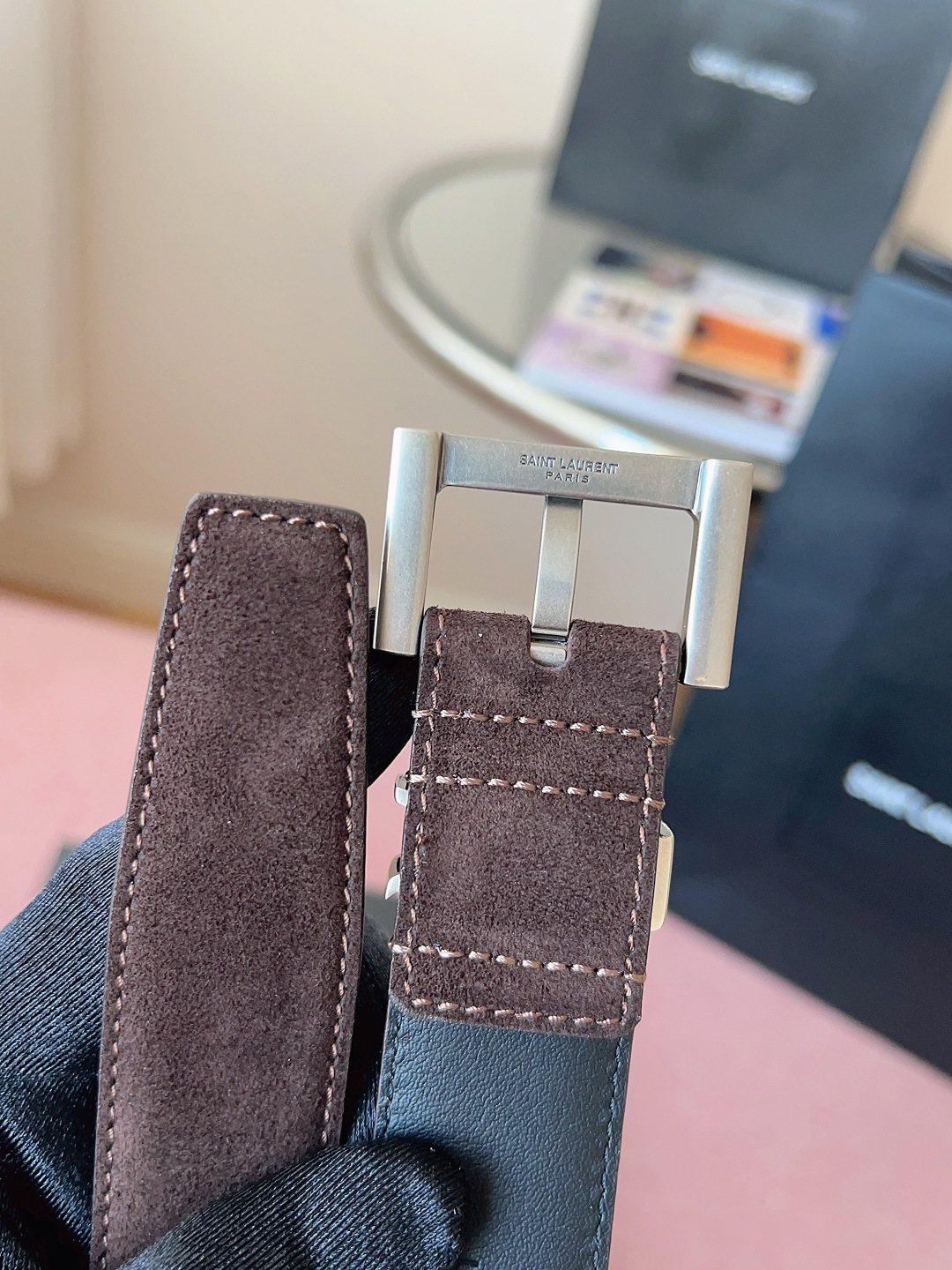 Saint Laurent Female Basic Belt Cow Leather S-l