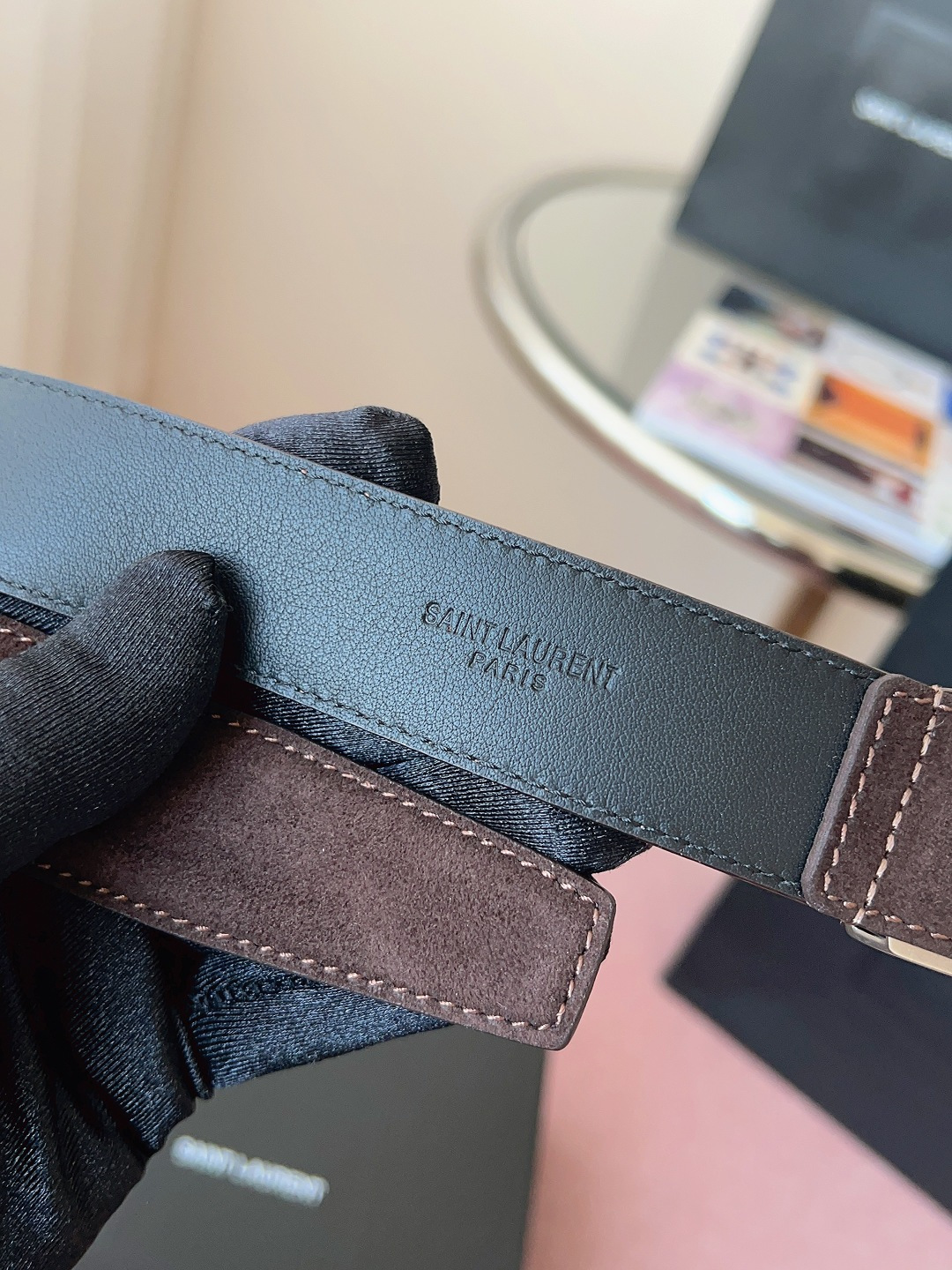 Saint Laurent Female Basic Belt Cow Leather S-l