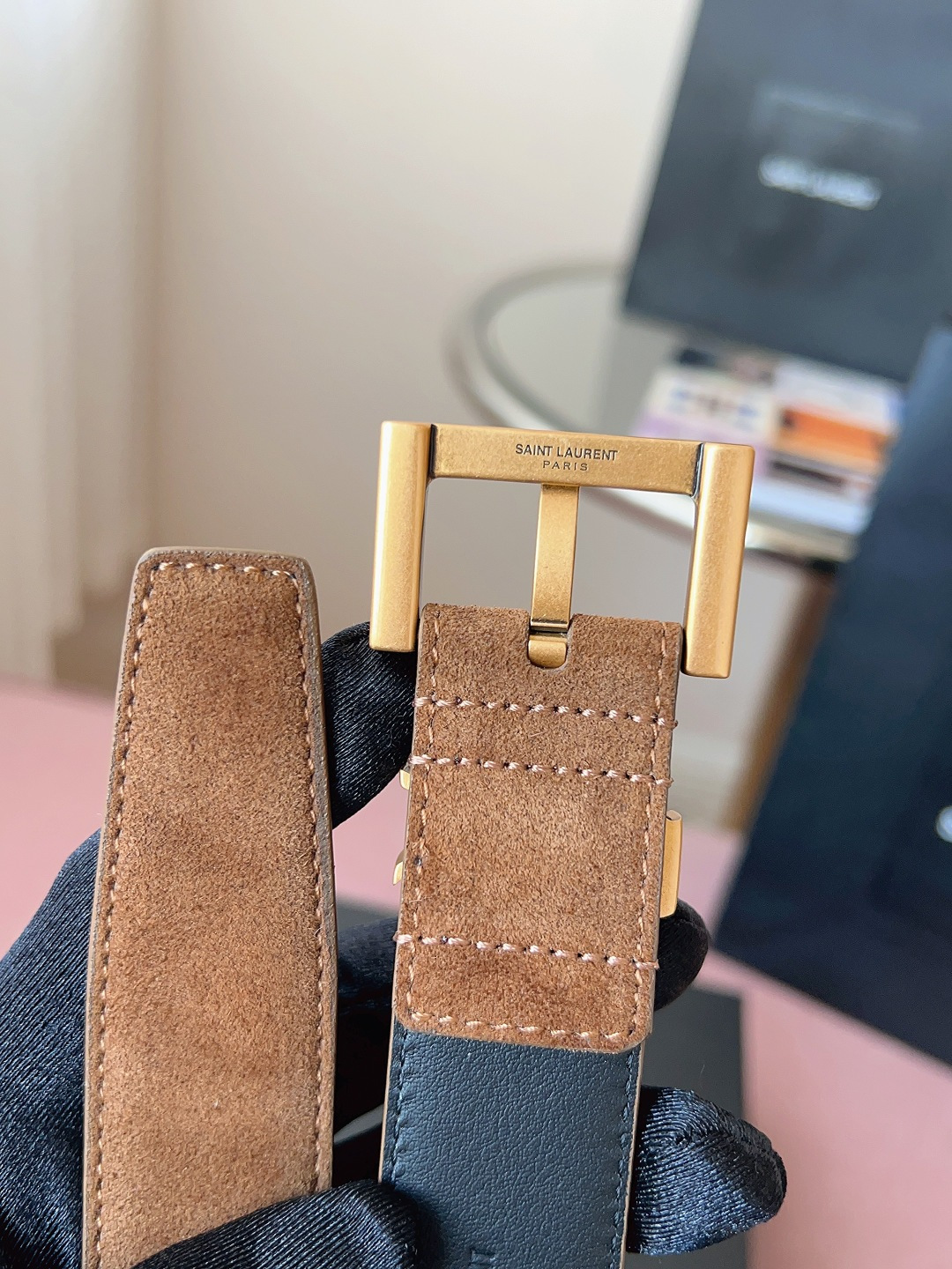 Saint Laurent Female Basic Belt Cow Leather S-l