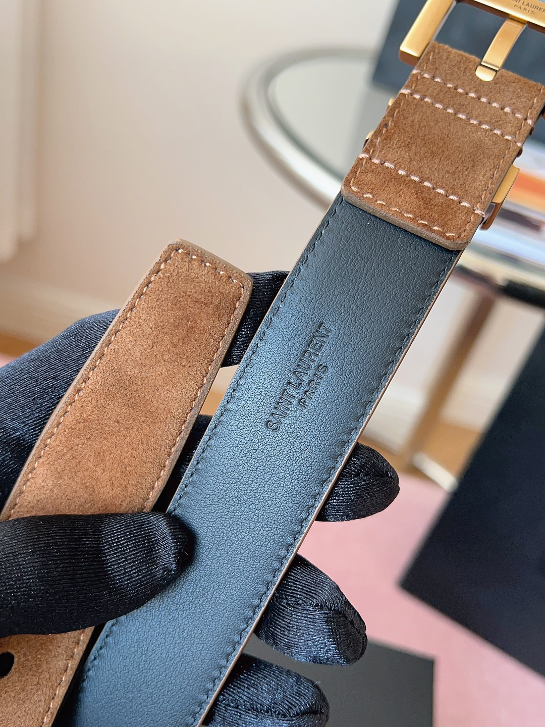 Saint Laurent Female Basic Belt Cow Leather S-l