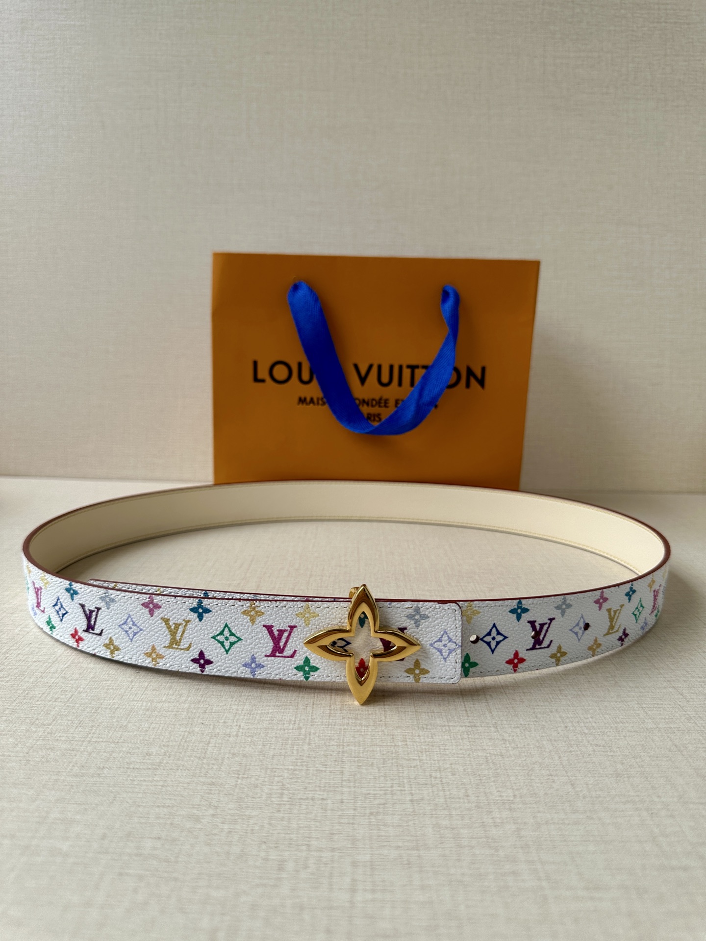 Louis Vuitton Female Leather Belt Top Grain Leather 13514-m-l