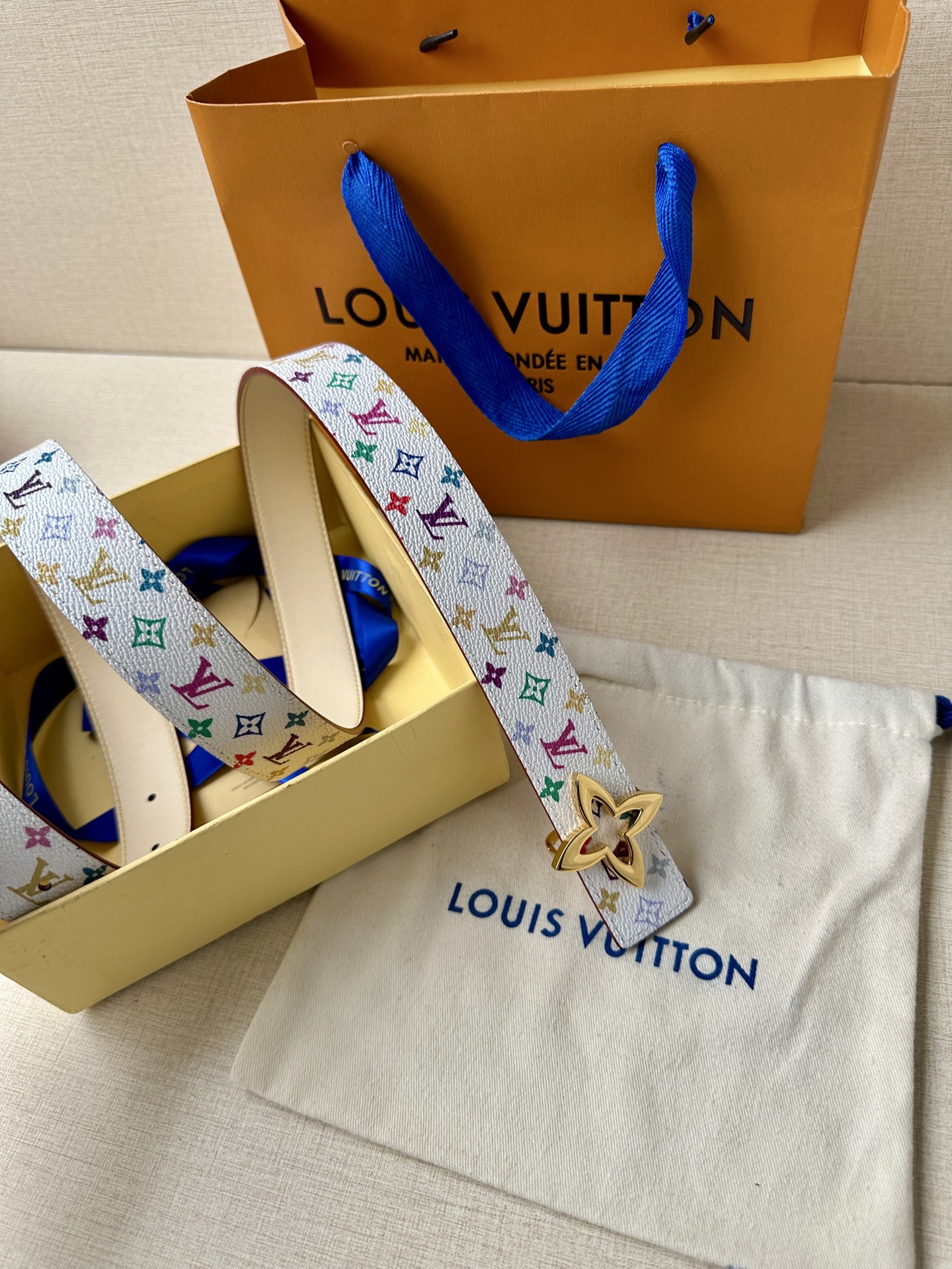 Louis Vuitton Female Leather Belt Top Grain Leather 13514-m-l