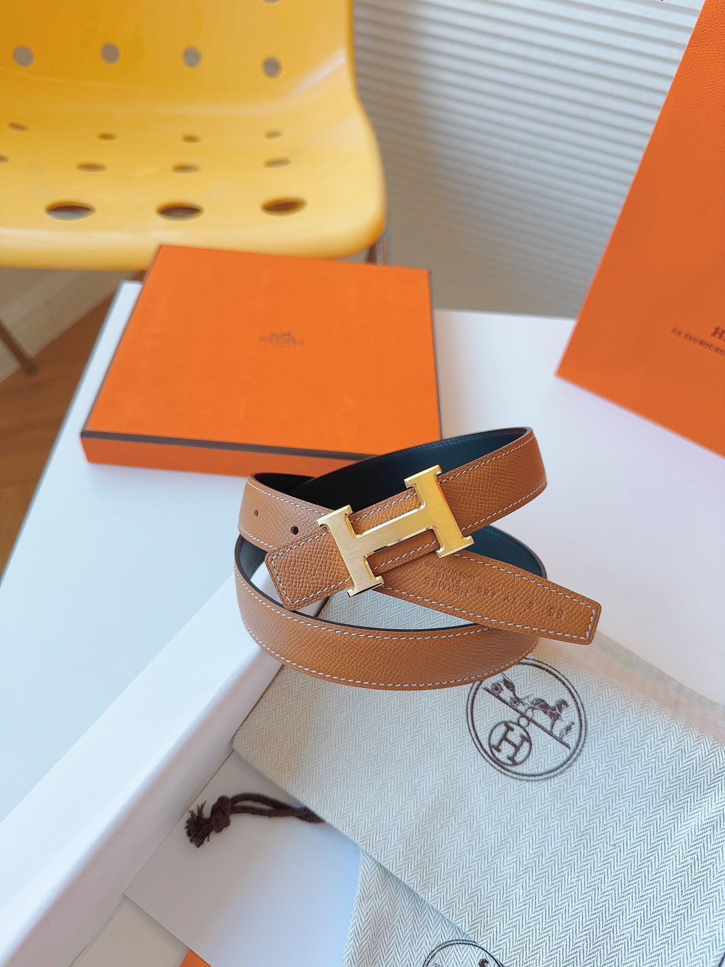 Hermès Female Basic Belt Cow Leather S-m