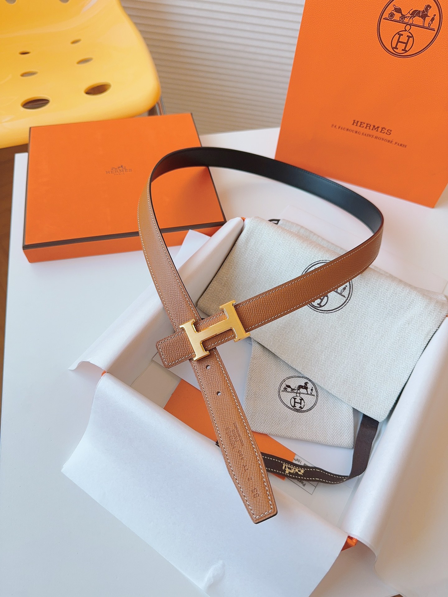 Hermès Female Basic Belt Cow Leather S-m