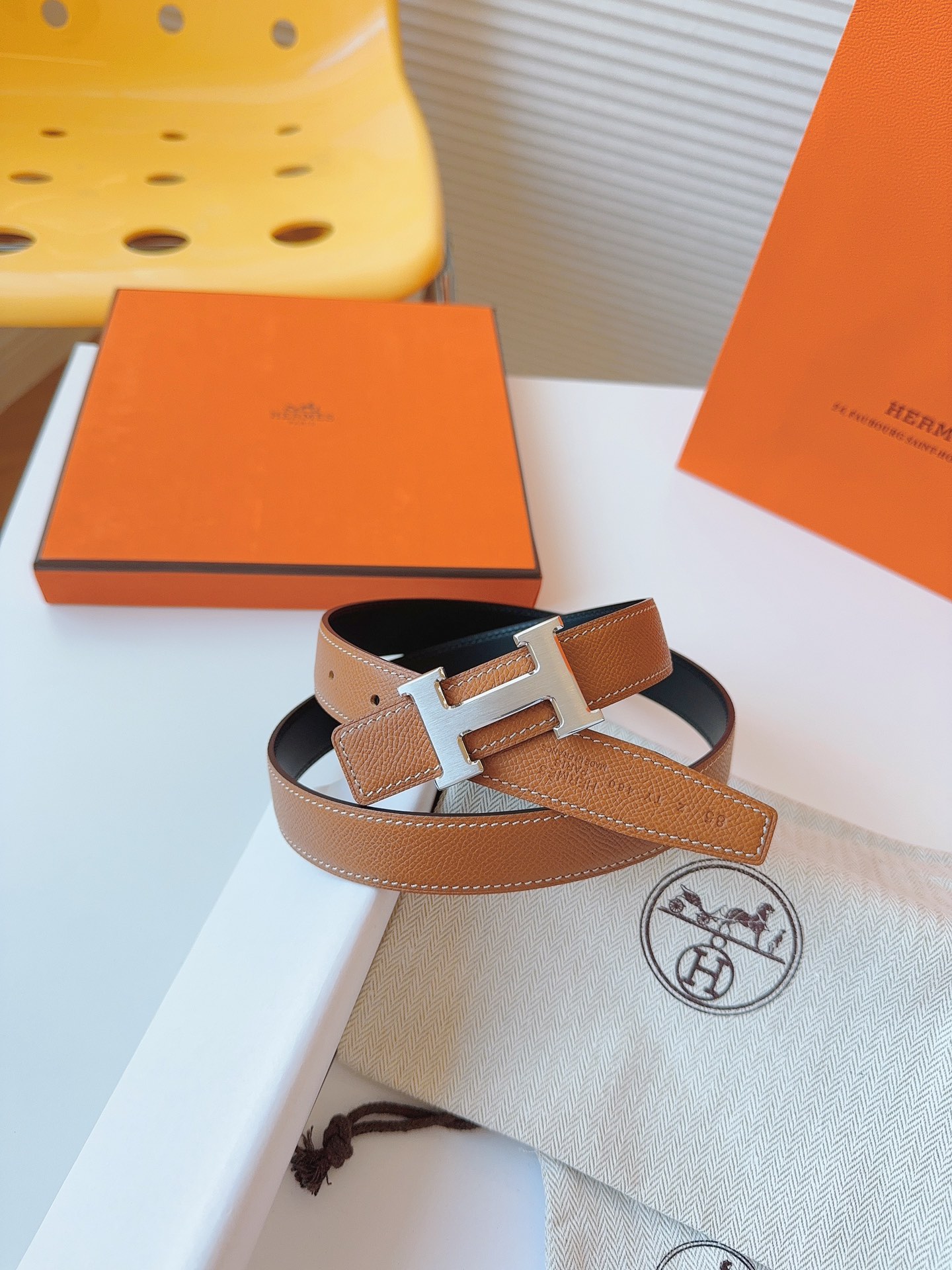 Hermès Female Basic Belt Cow Leather S-m