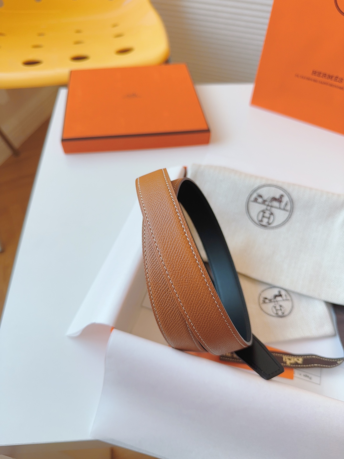 Hermès Female Basic Belt Cow Leather S-m