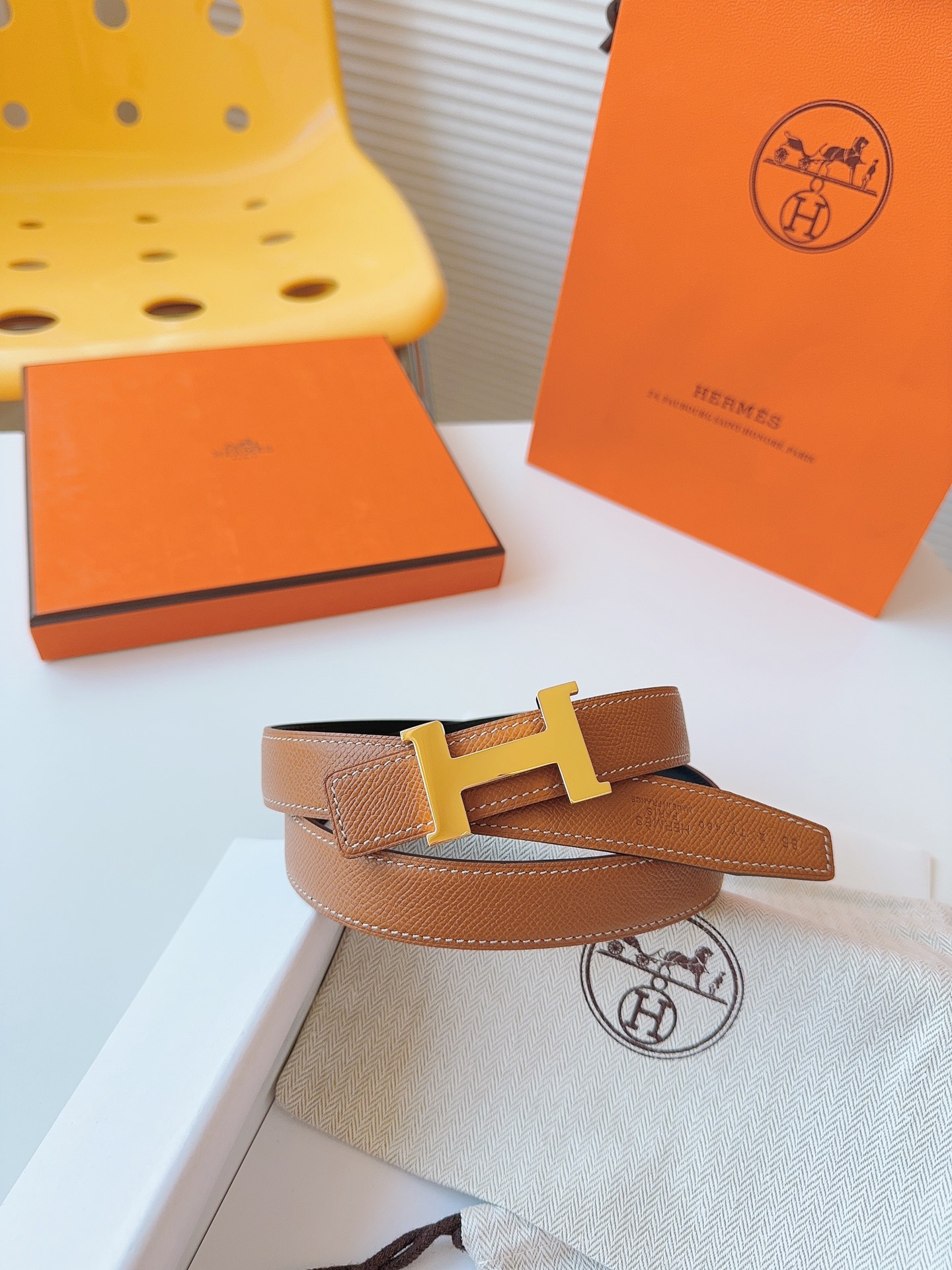 Hermès Female Basic Belt Cow Leather S-m