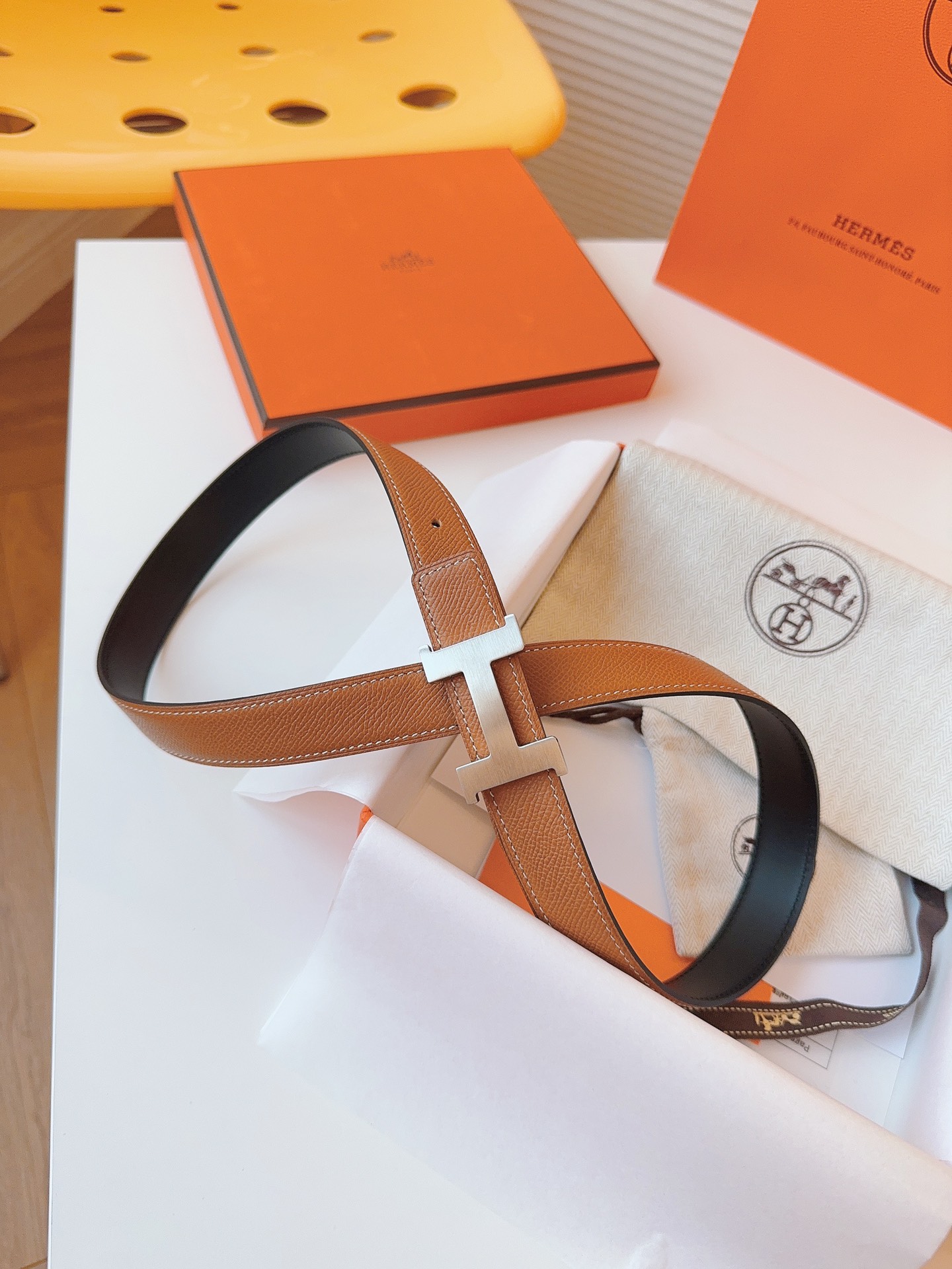 Hermès Female Basic Belt Cow Leather S-m
