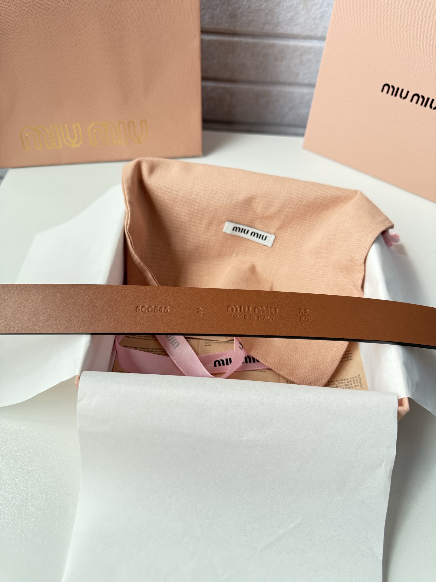 Miu Miu Female Leather Belt Cow Leather Silver M-l