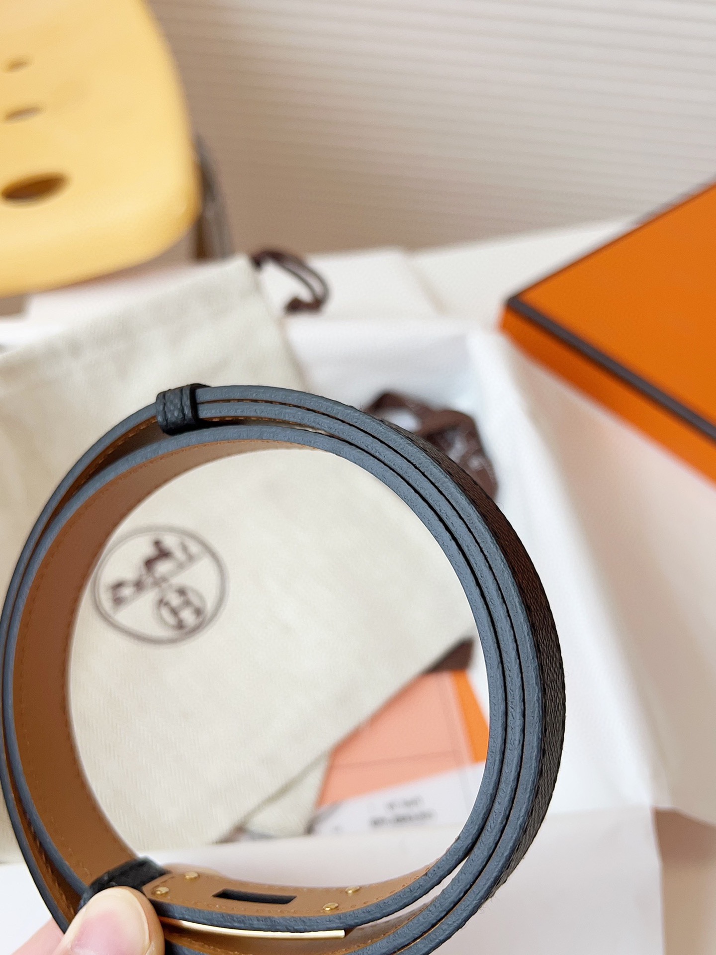Hermès Female Leather Belt Cow Leather 18mm-s-m-l