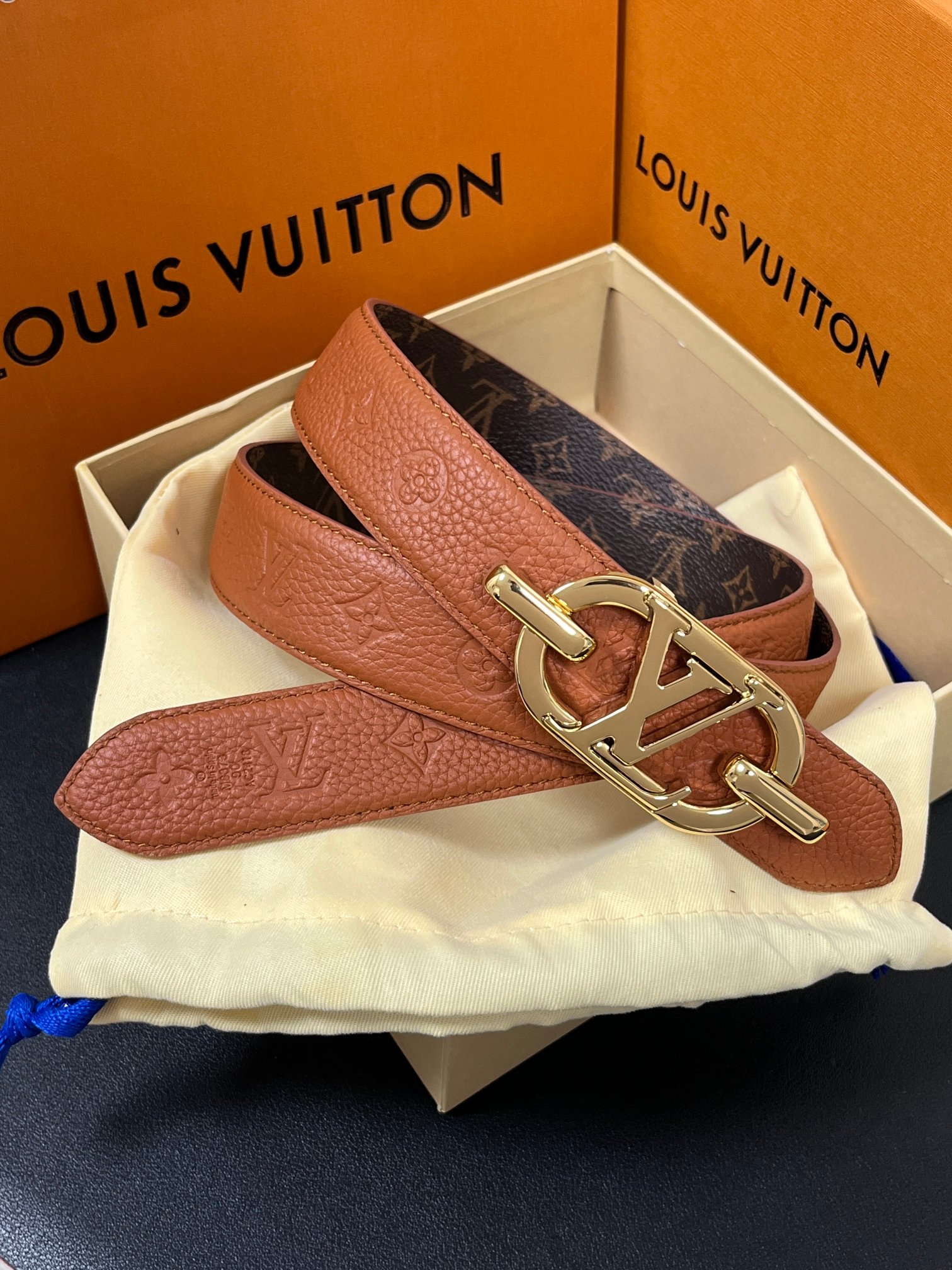 Louis Vuitton Female Basic Belt Cow Leather M