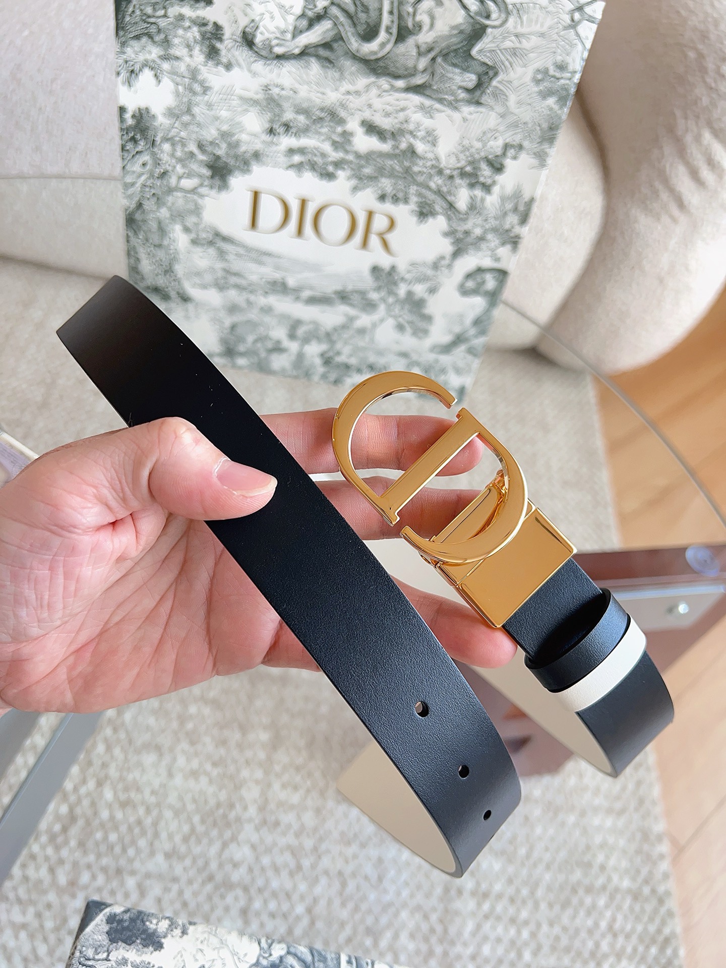Dior Female Basic Belt Cow Leather Black M