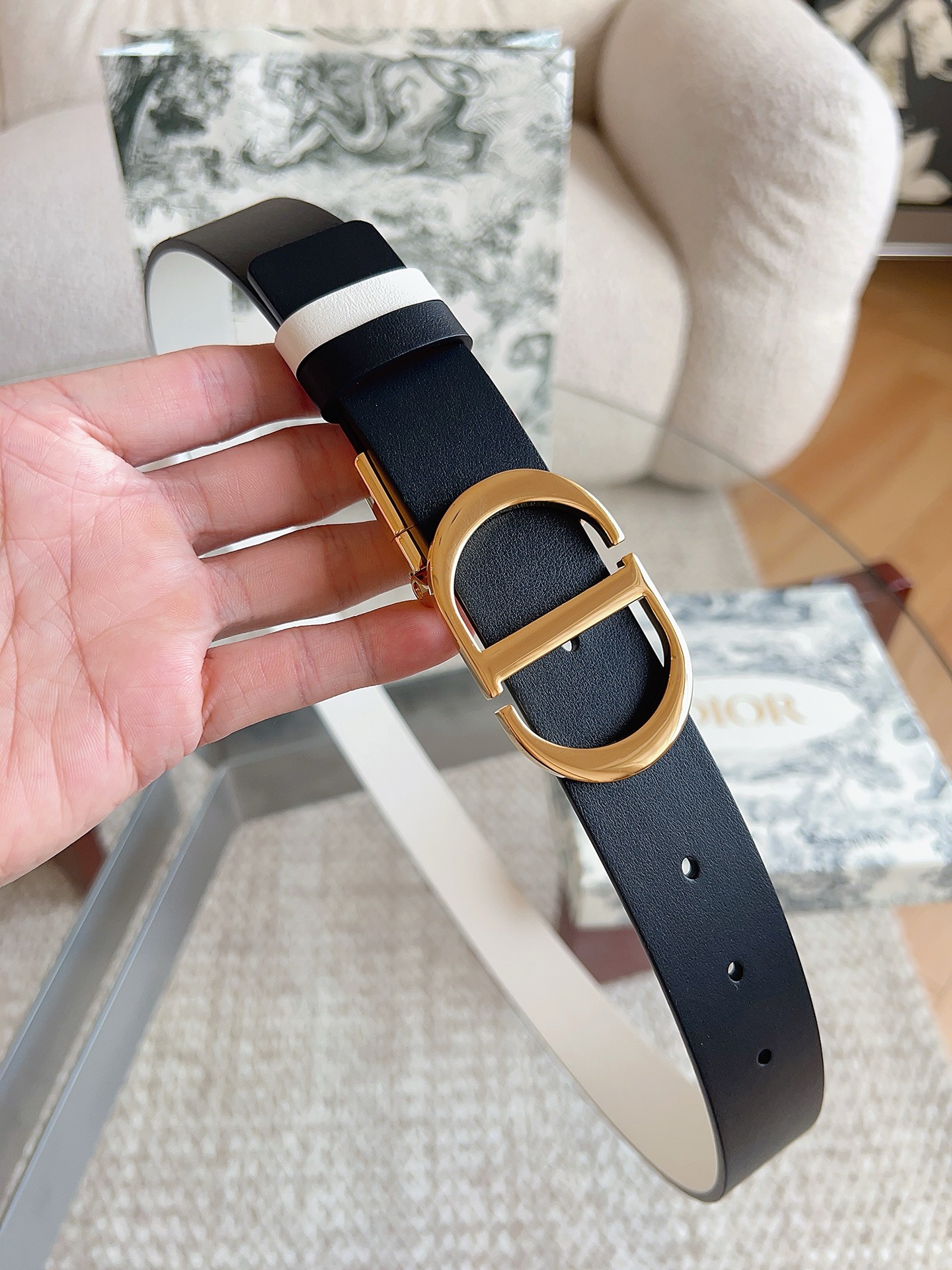 Dior Female Basic Belt Cow Leather Black M