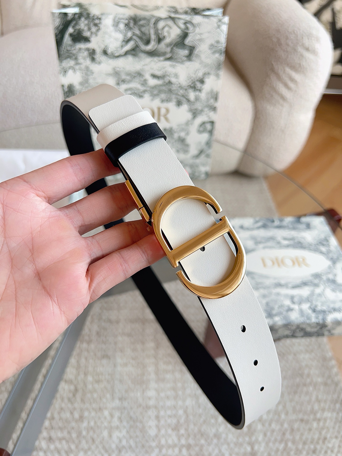 Dior Female Basic Belt Cow Leather Black M