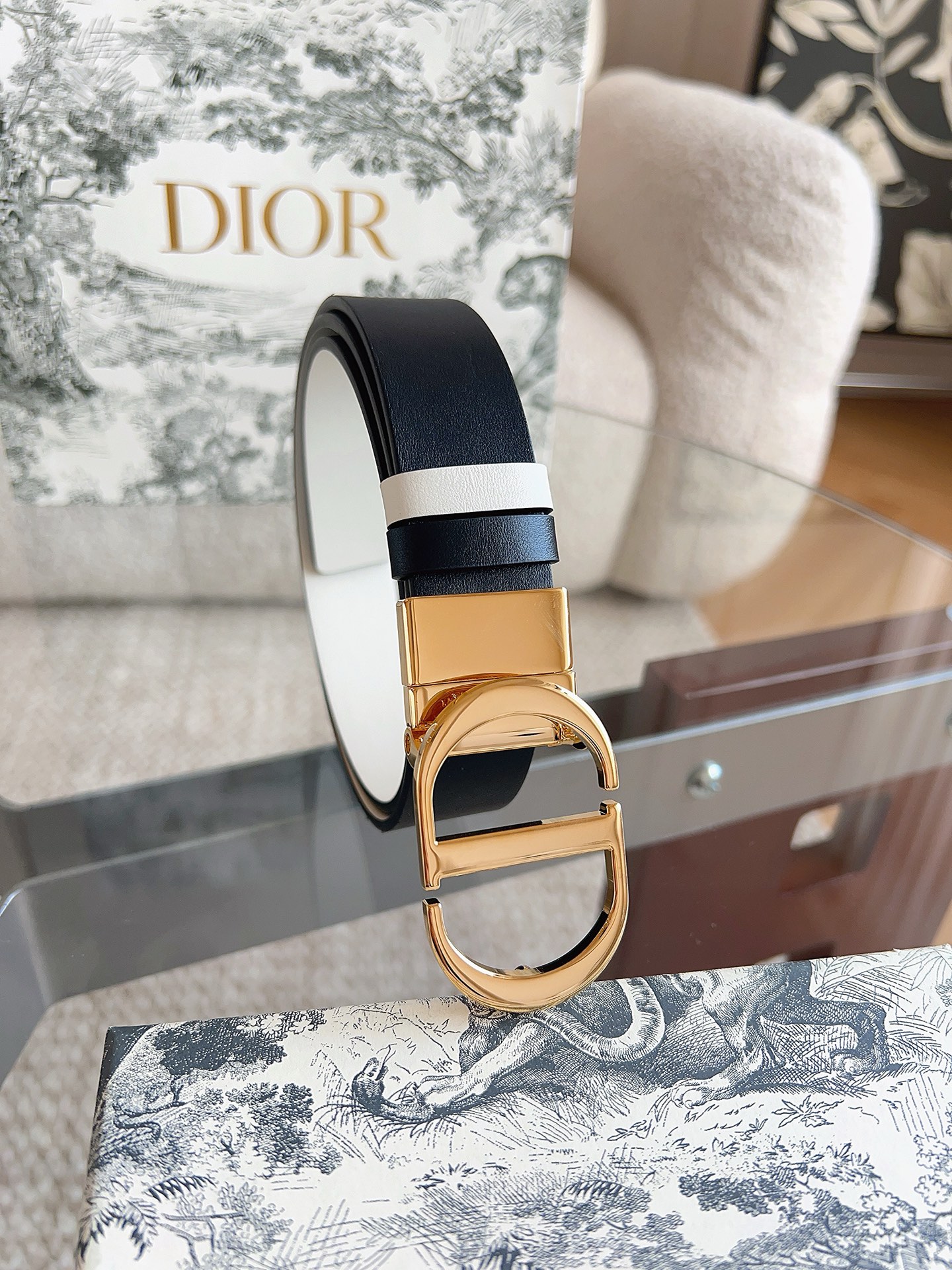 Dior Female Basic Belt Cow Leather Black M