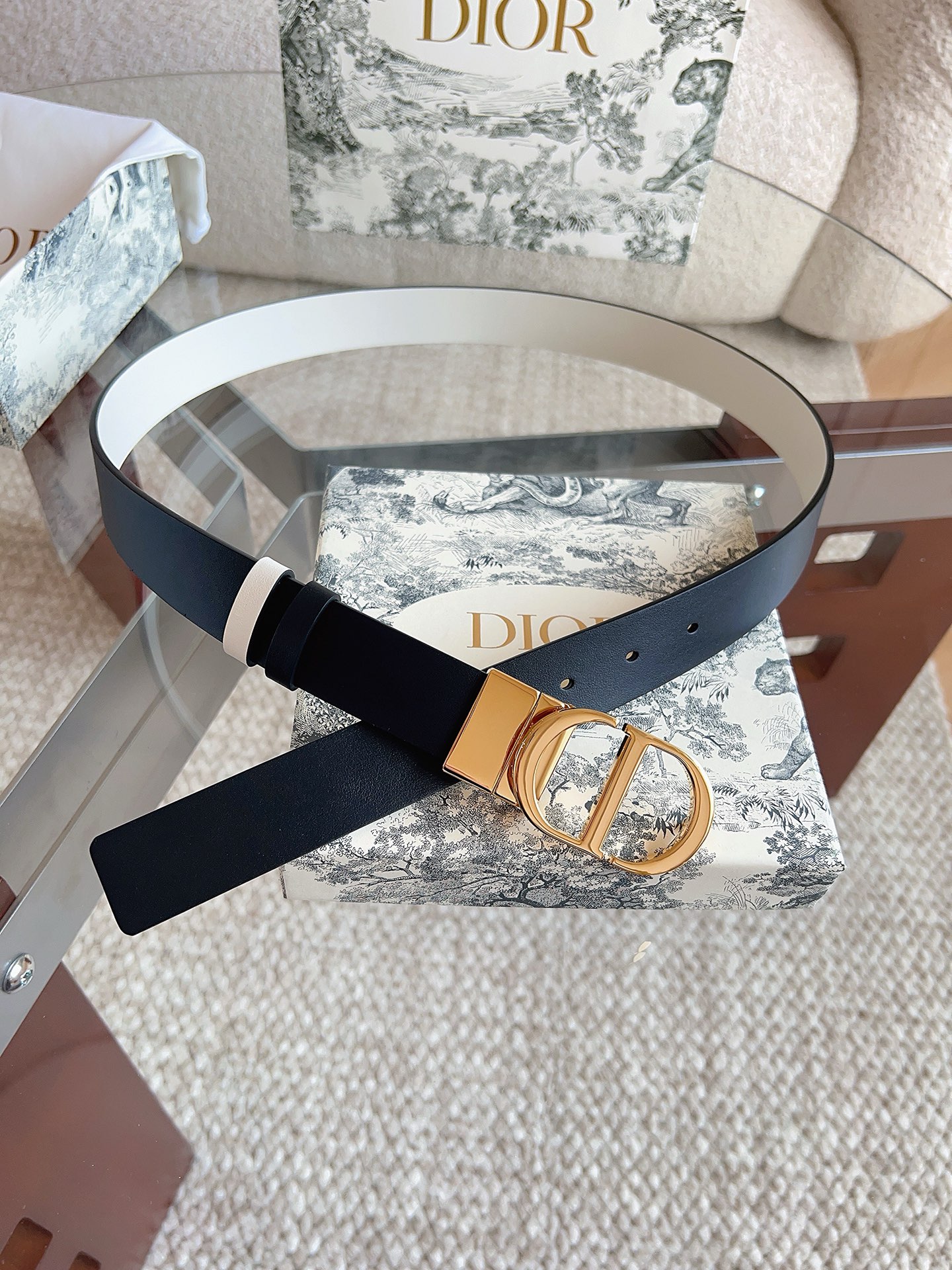 Dior Female Basic Belt Cow Leather Black M
