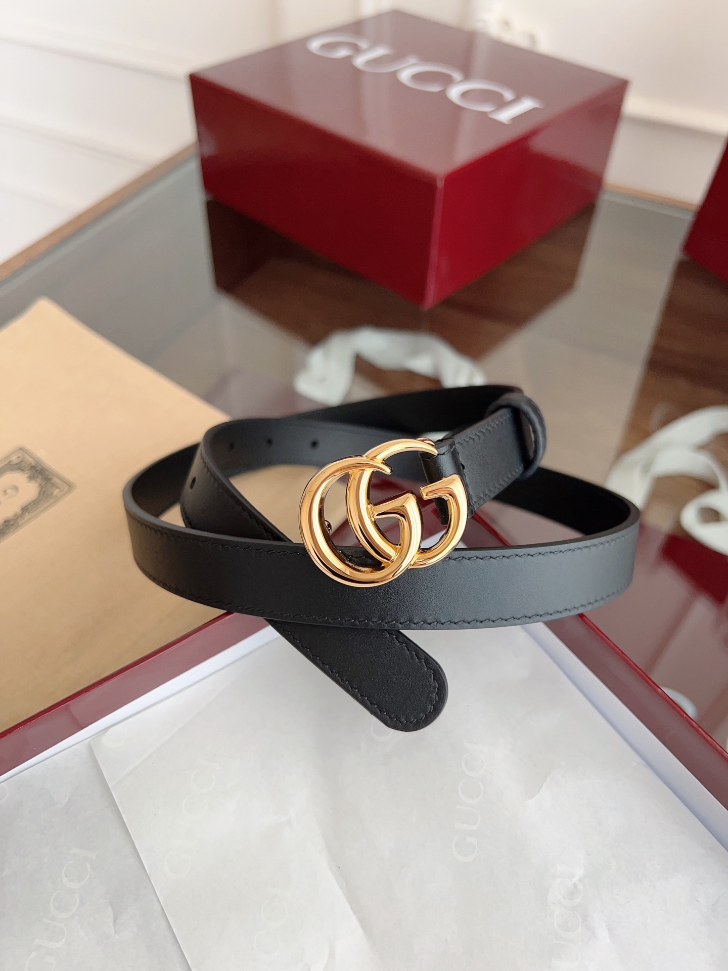 Gucci Female Basic Belt Cow Leather M-l