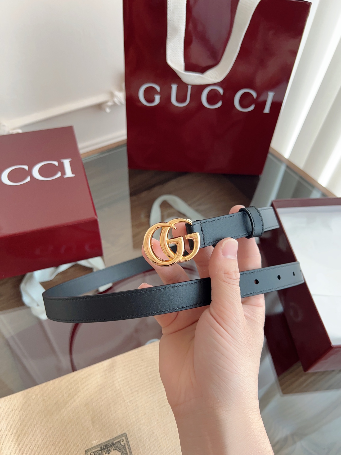Gucci Female Basic Belt Cow Leather M-l