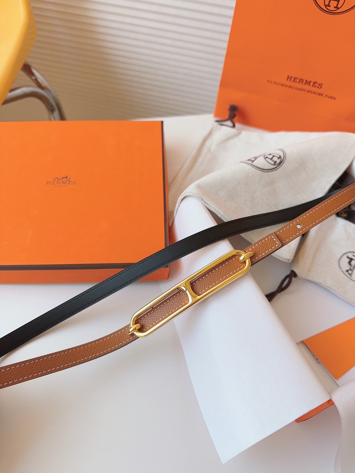 Hermès Female Basic Belt Cow Leather S-m