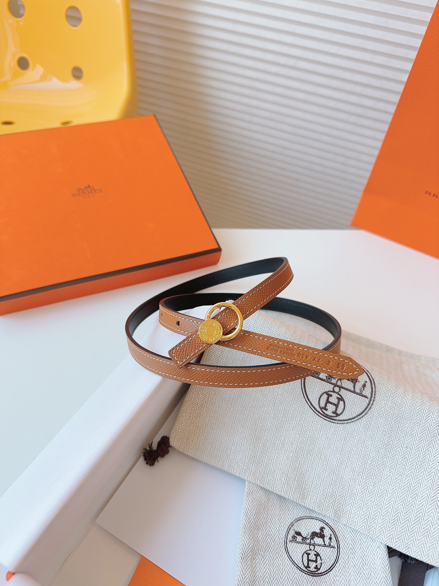 Hermès Female Basic Belt Cow Leather S-m