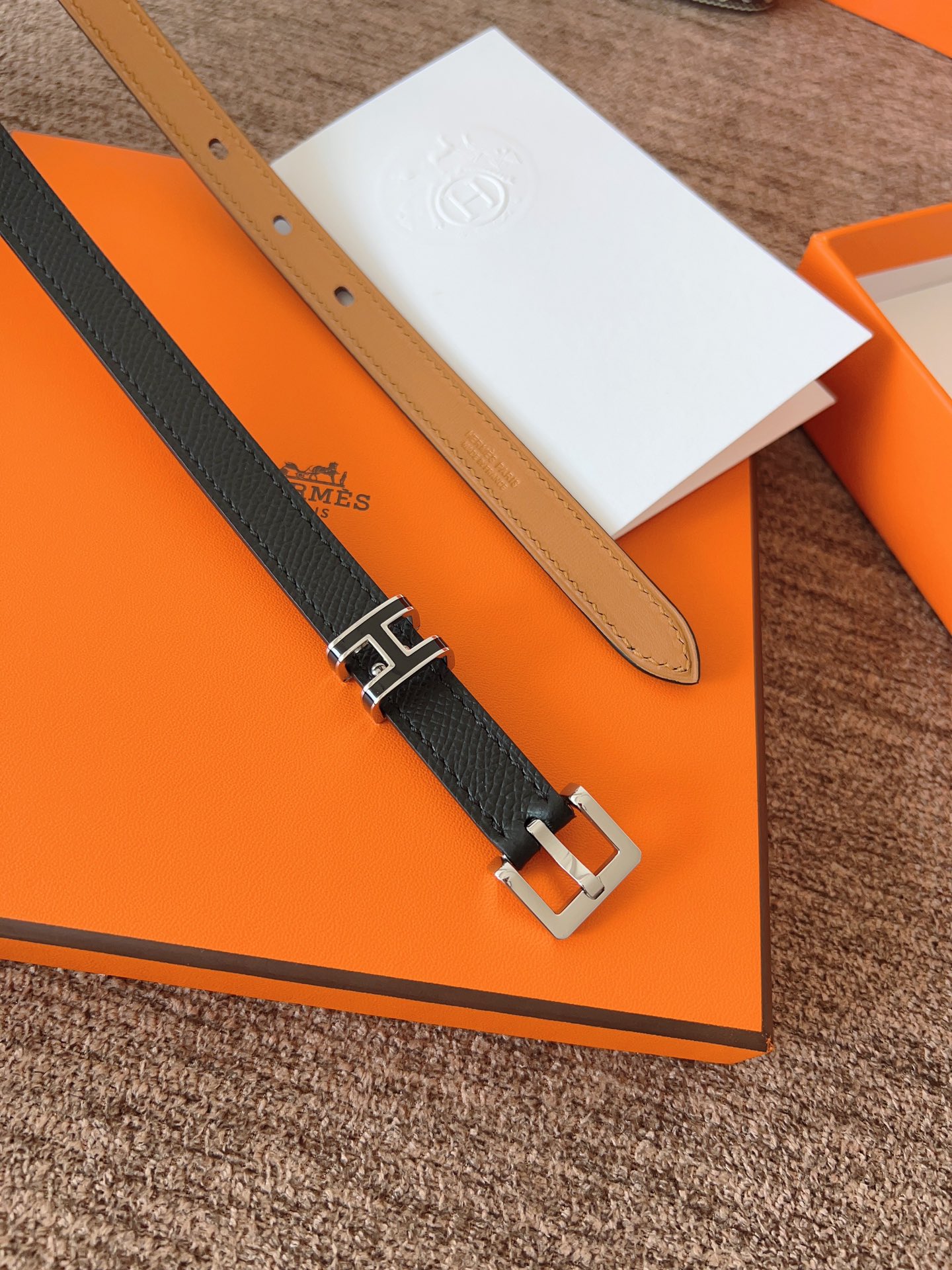 Hermès Female Leather Belt 15mm-l