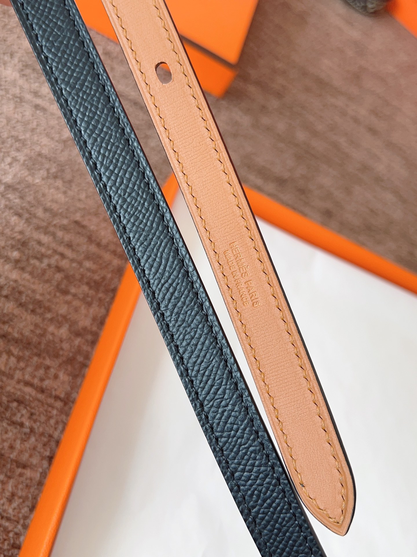 Hermès Female Leather Belt 15mm-l
