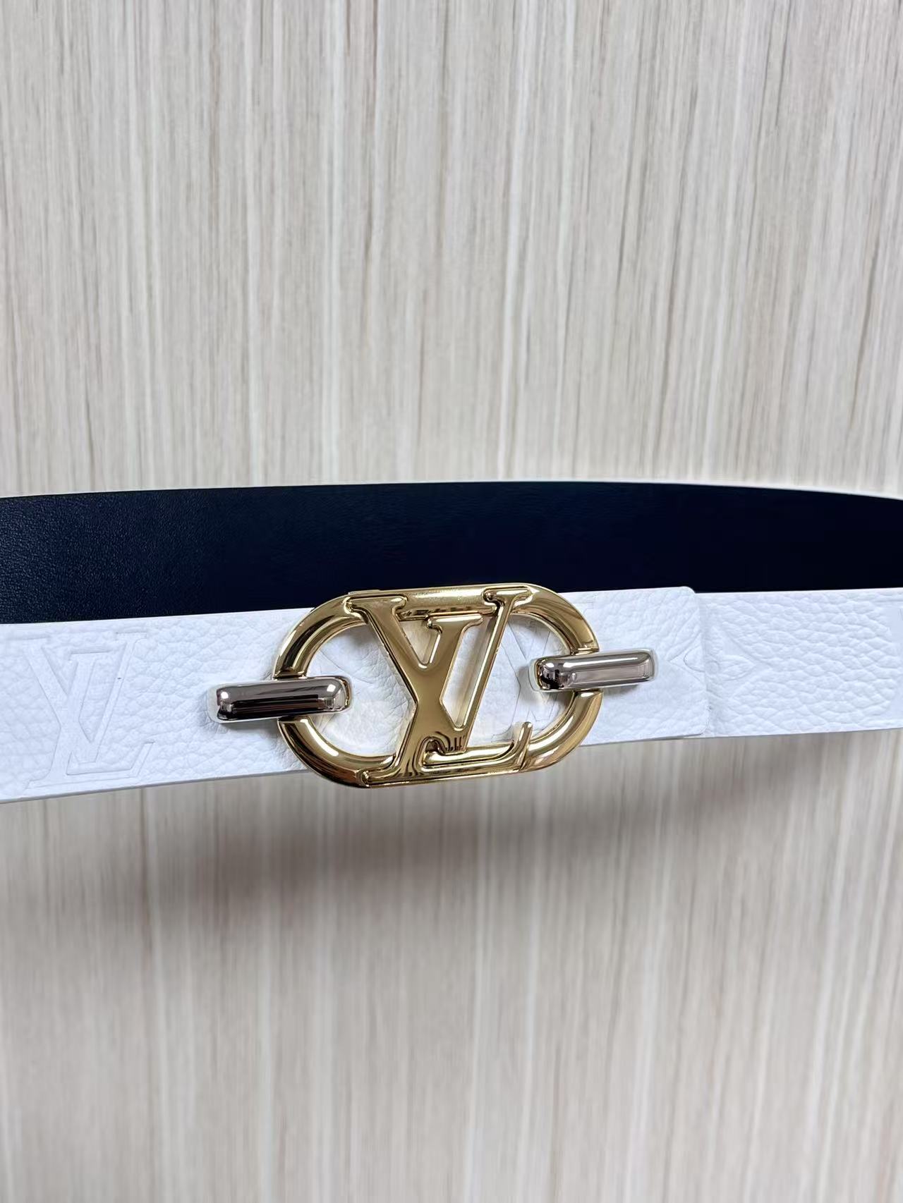 Female Basic Belt Cow Leather White