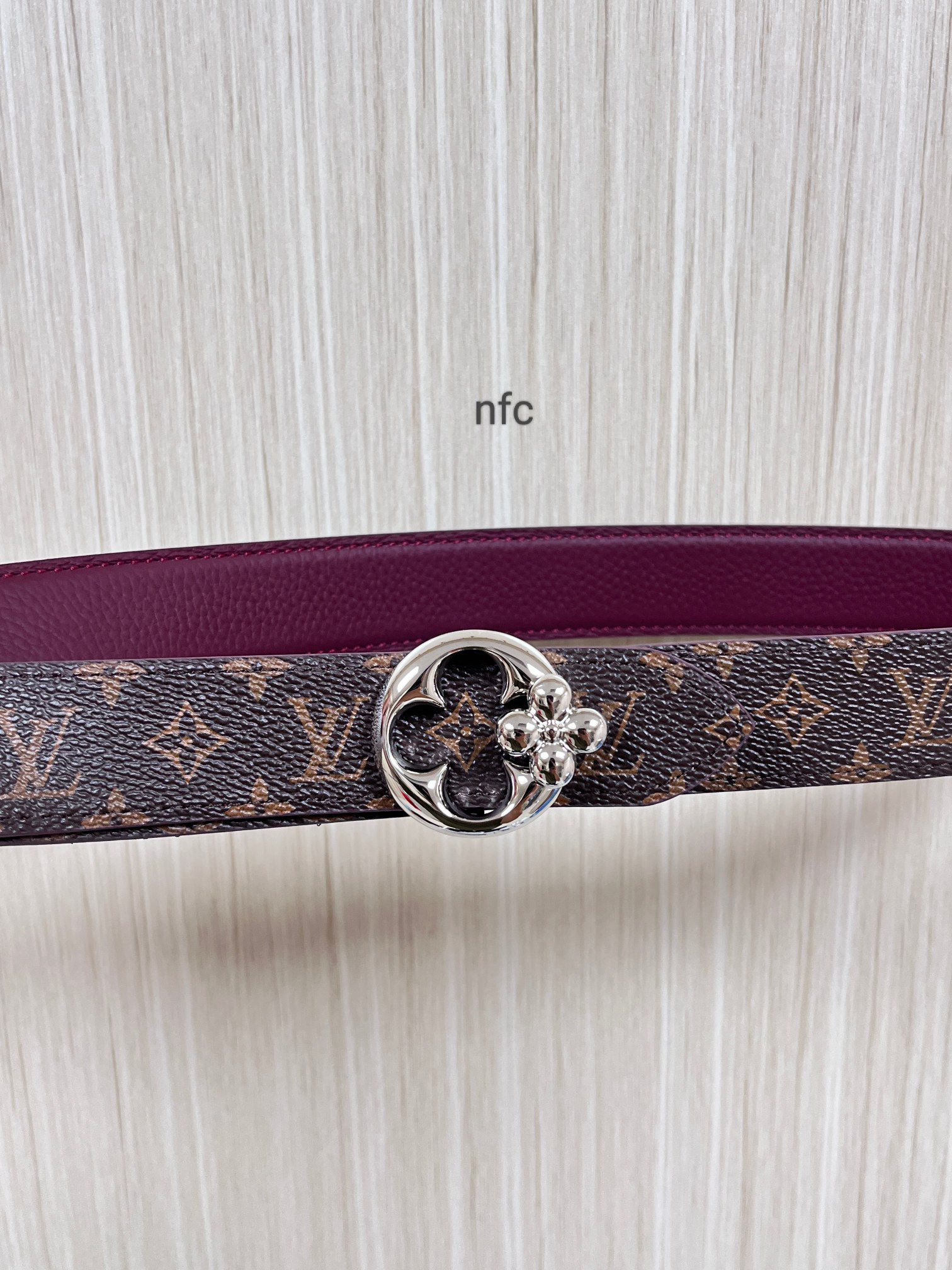 Louis Vuitton Female Basic Belt Canvas Silver M-l