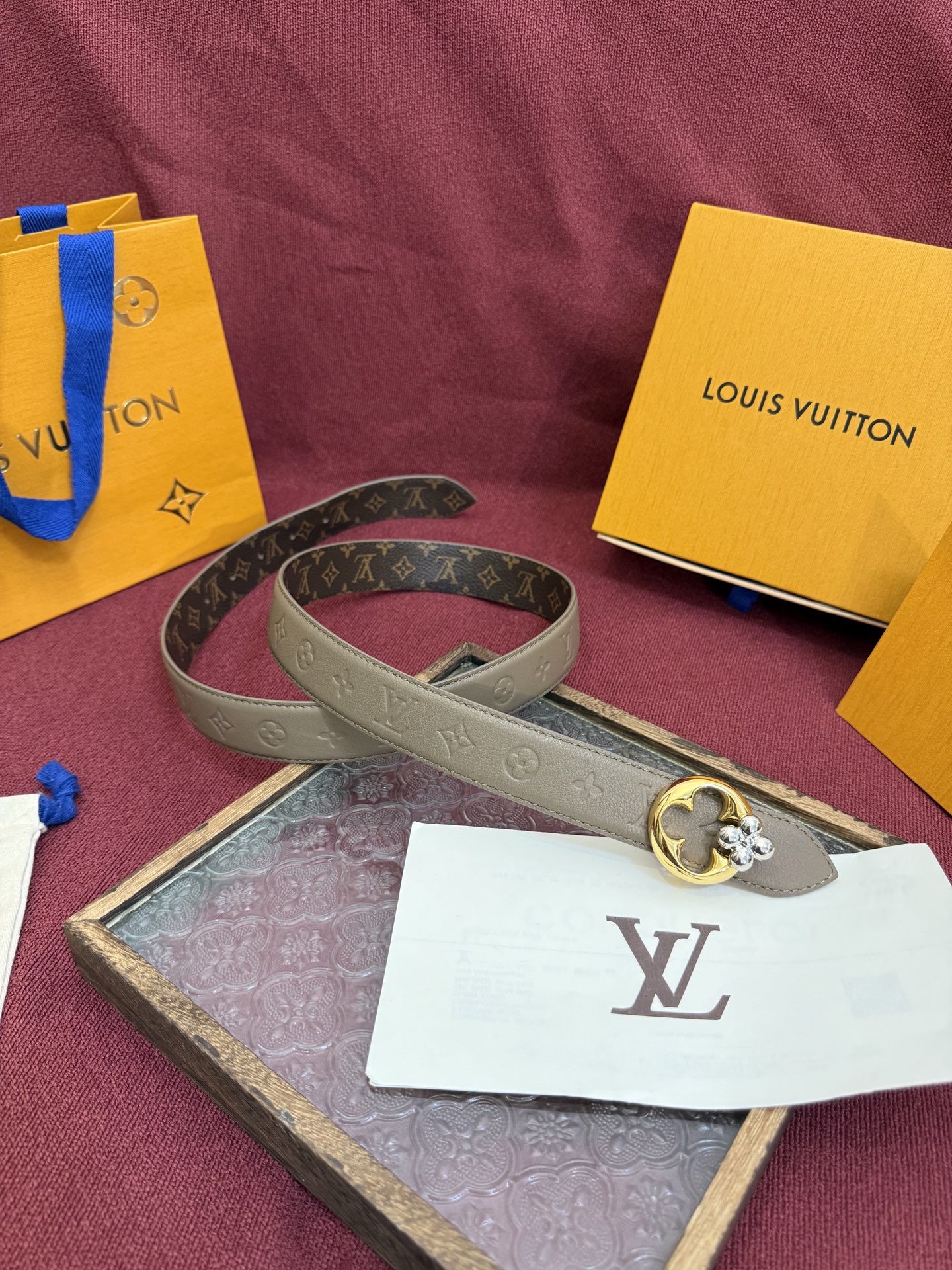 Louis Vuitton Female Basic Belt Cow Leather M-l