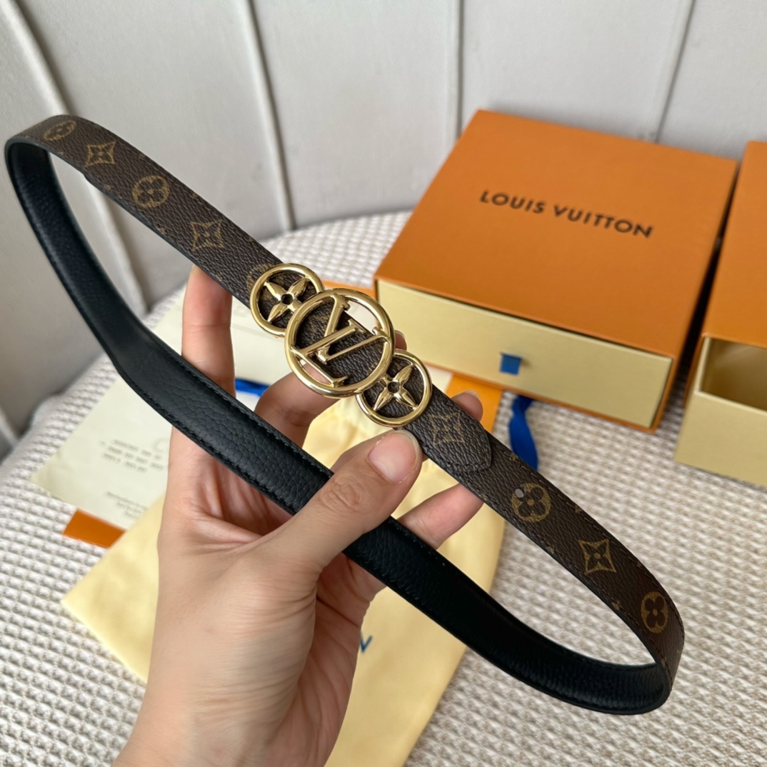 Louis Vuitton Female Basic Belt Cow Leather 20mm-s-l