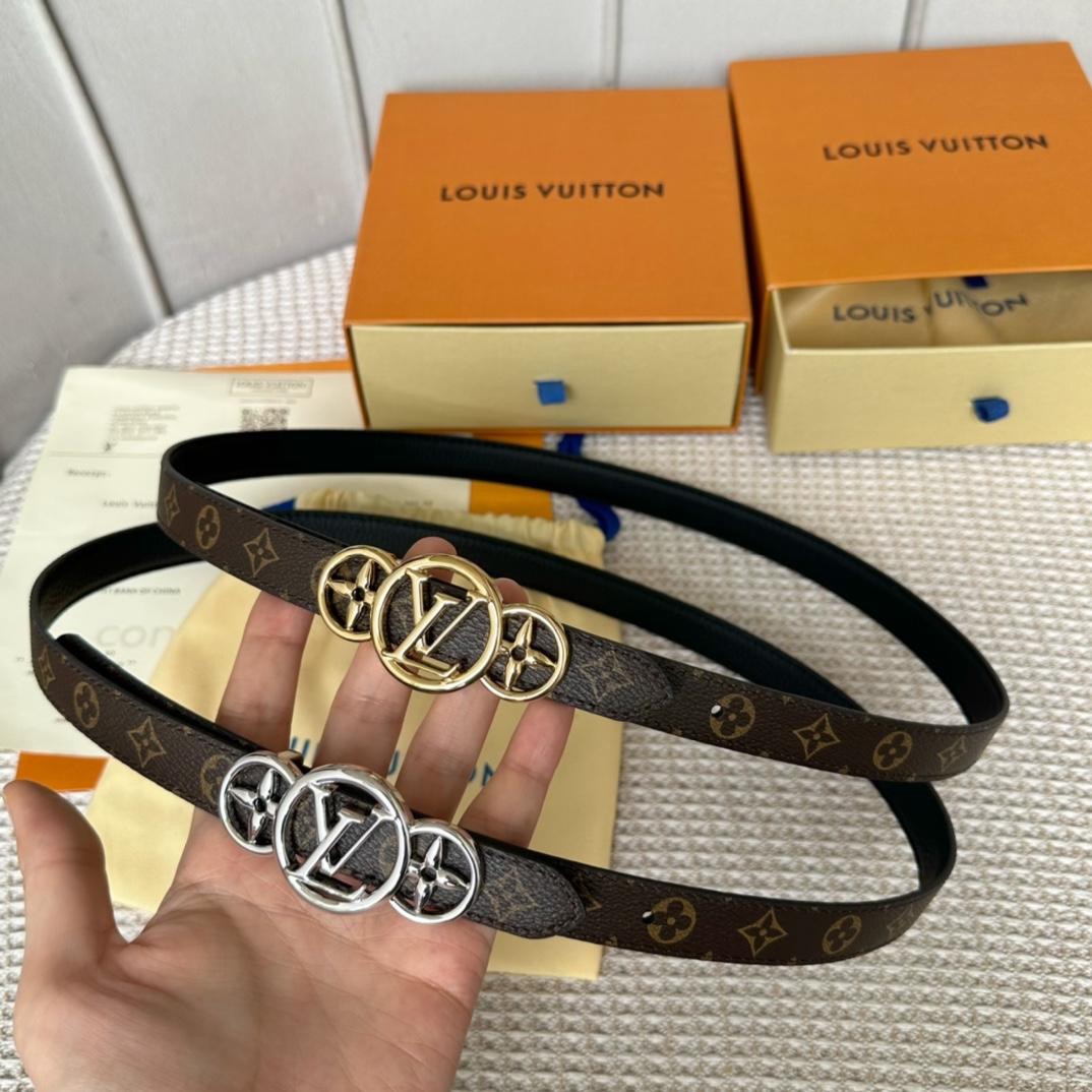 Louis Vuitton Female Basic Belt Cow Leather 20mm-s-l
