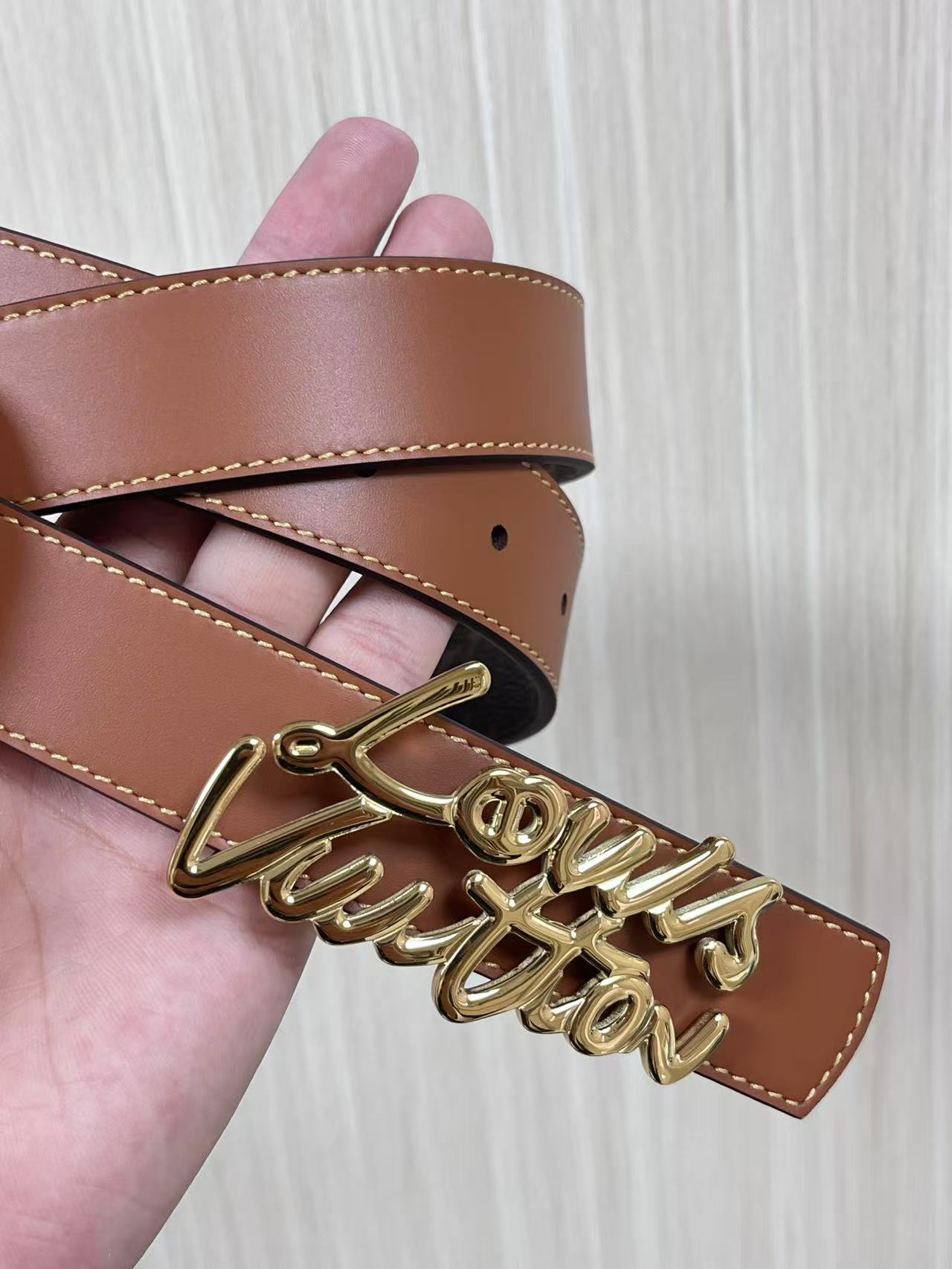Louis Vuitton Female Basic Belt Cow Leather M