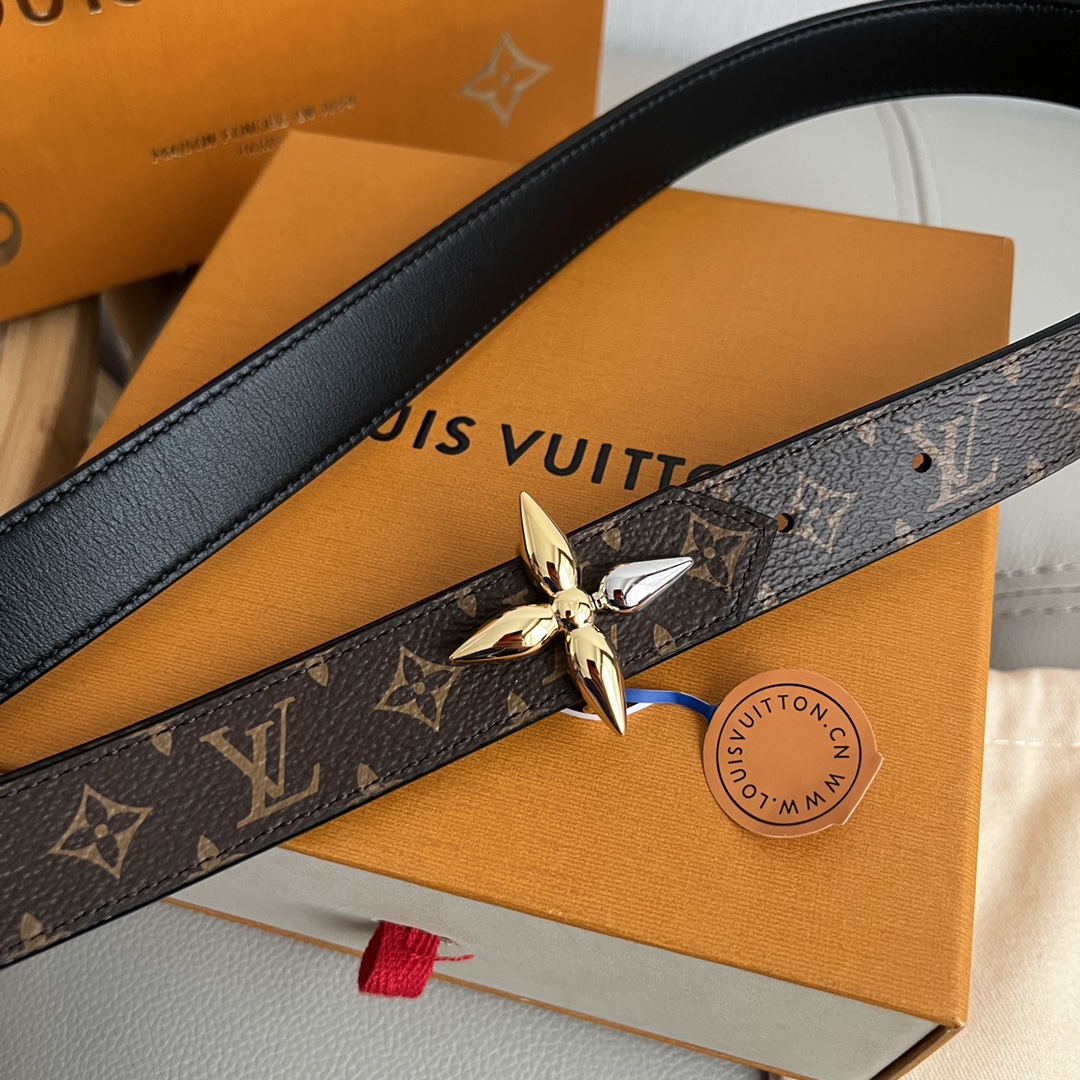 Louis Vuitton Female Basic Belt Cow Leather Black M