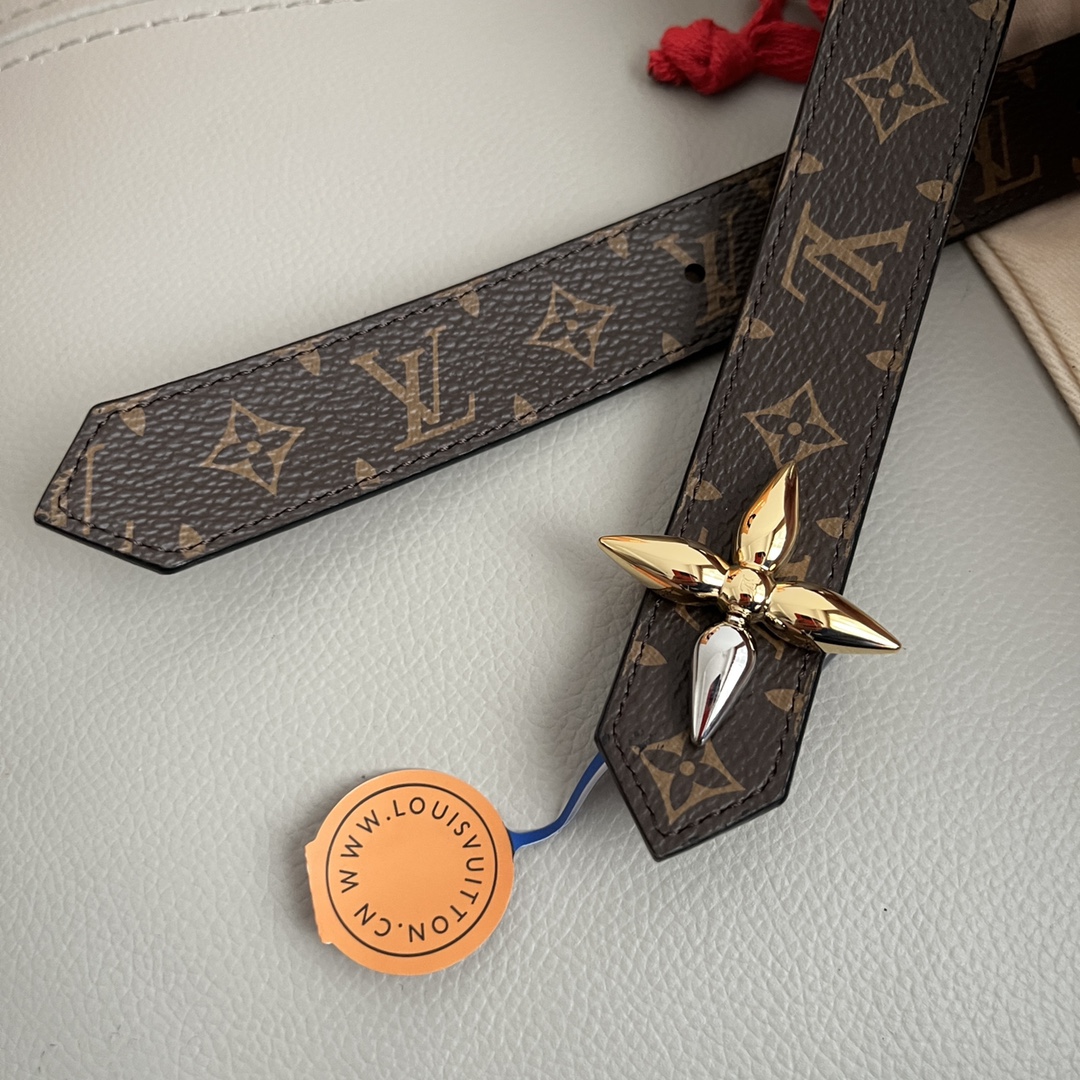 Louis Vuitton Female Basic Belt Cow Leather Black M